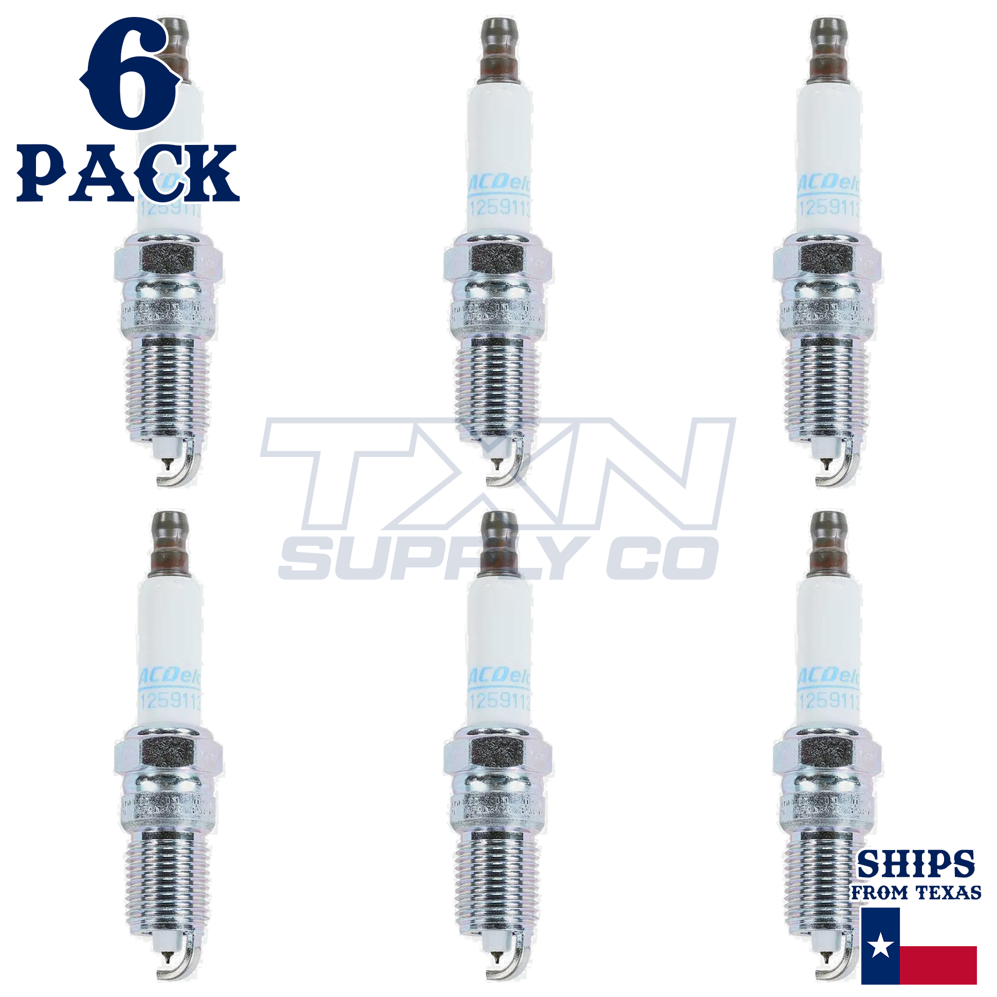 6 Pack GM ACDelco 41-100 Iridium Spark Plugs 12681662 - Image 2
