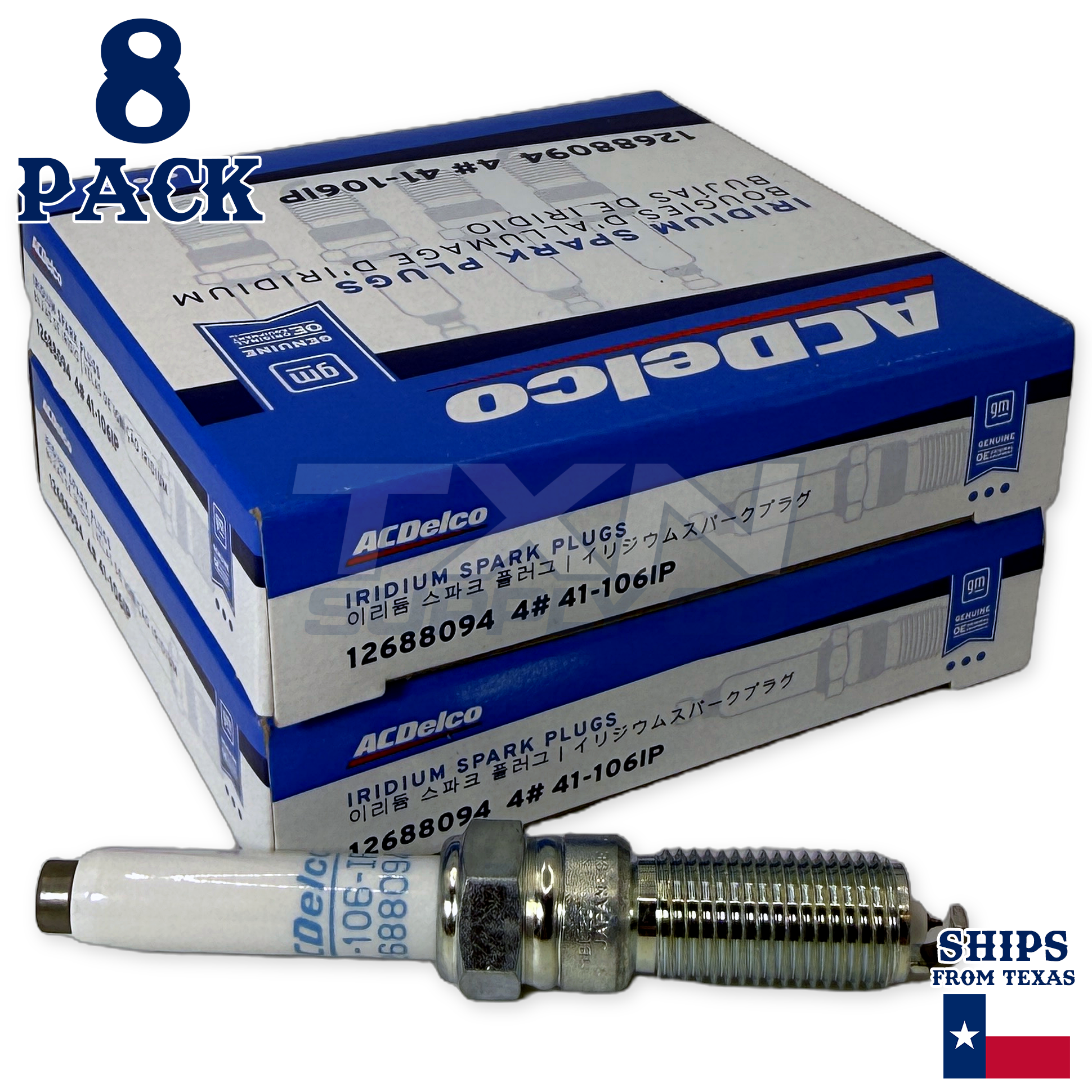ACDelco 41-106IP Spark Plugs 8 Pack