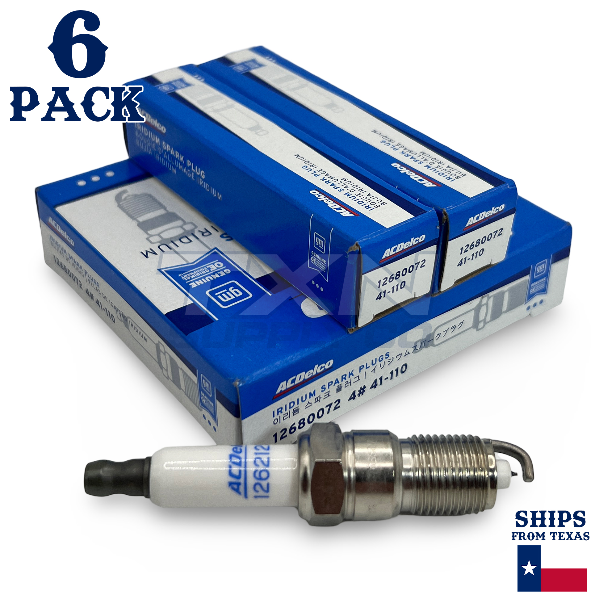 ACDelco 41-110 Professional Iridium Spark Plug - 6 Pack - Image 1