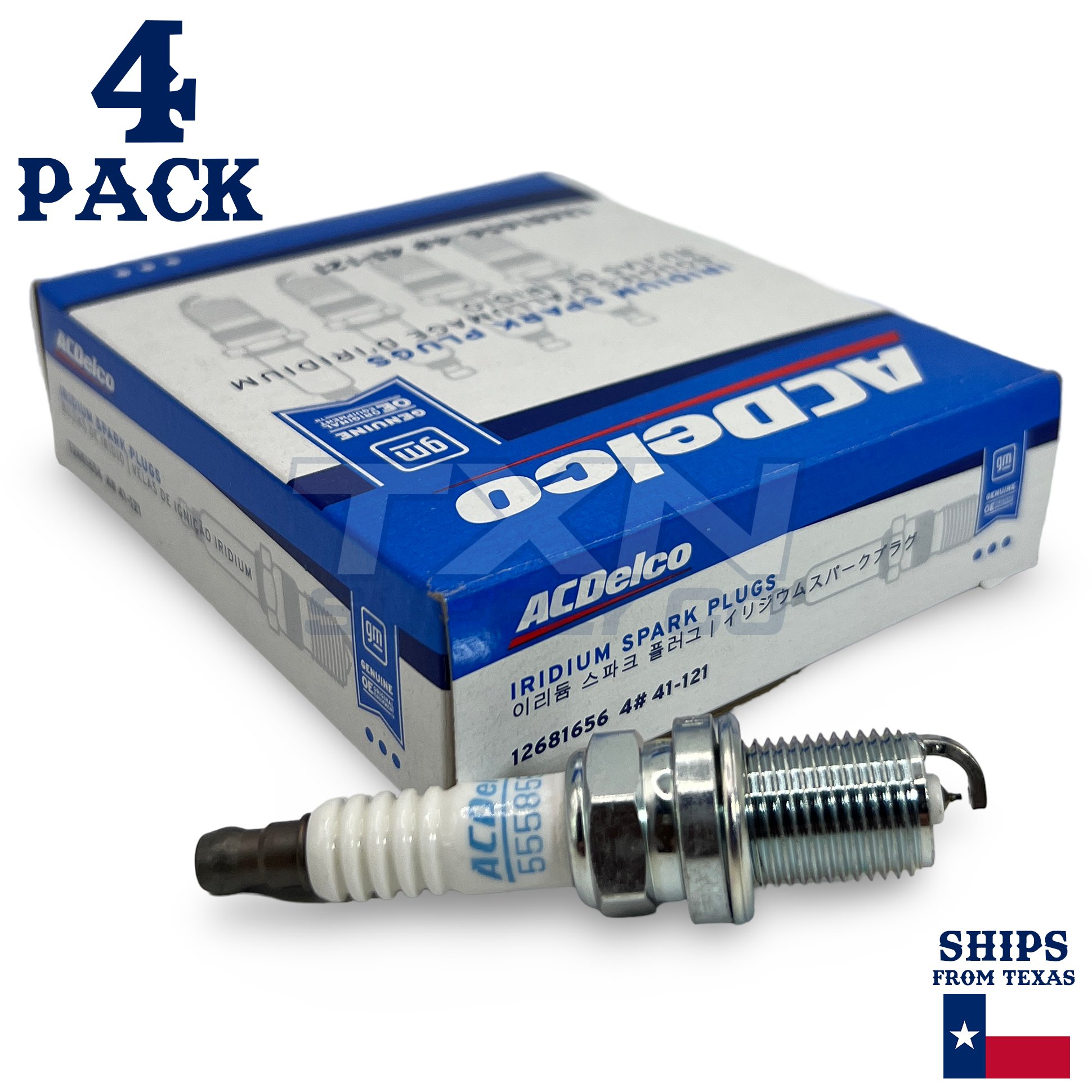 4 Pack Genuine GM ACDelco Iridium Spark Plugs 41-121