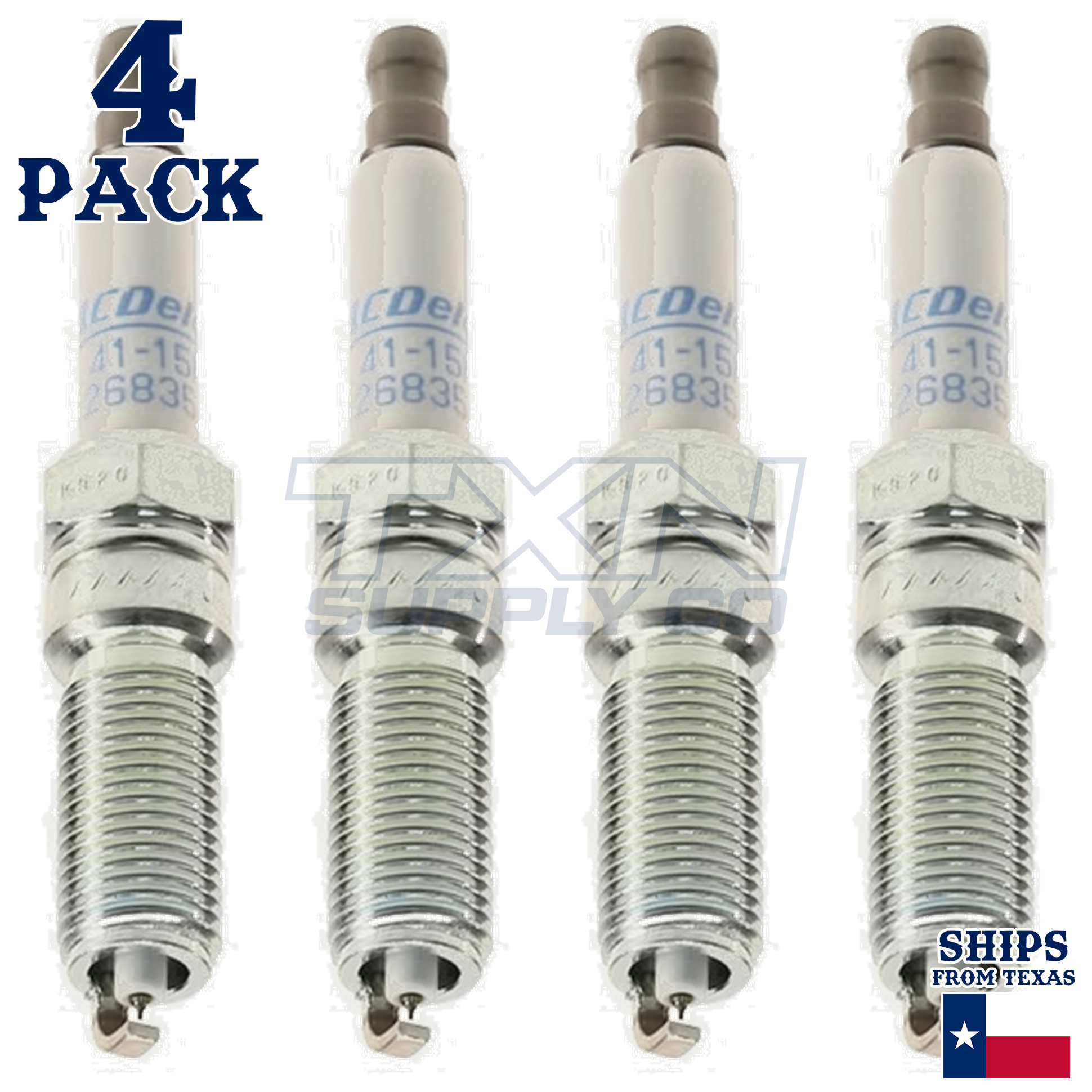 4 Pack Genuine GM ACDelco Iridium Spark Plugs 41-156 - Image 2