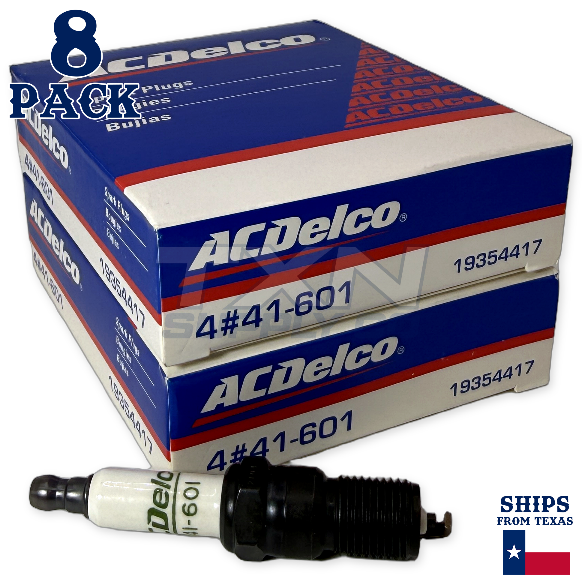 8 Pack Genuine GM ACDelco Spark Plugs 41-601 - Image 1