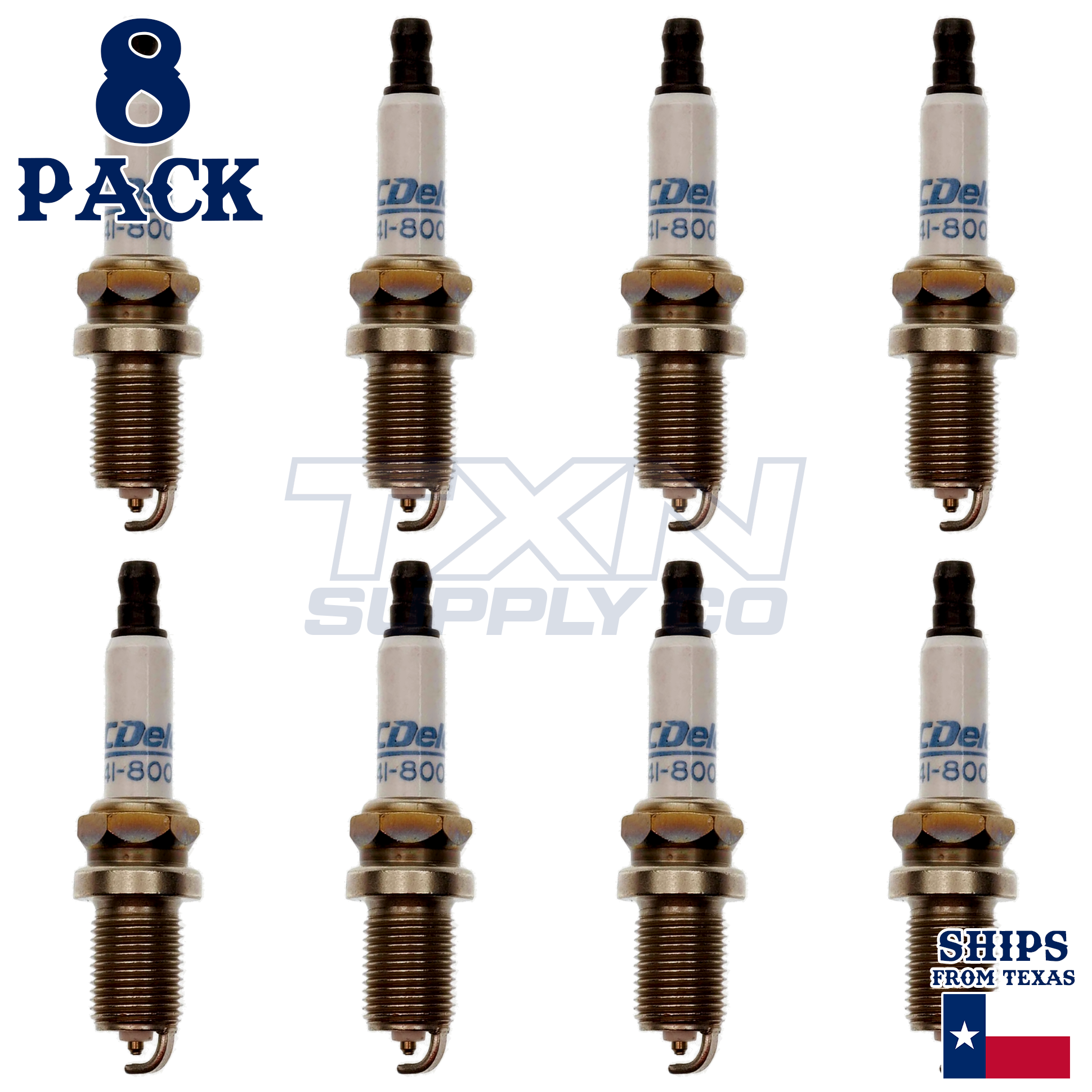 8 Pack ACDelco 41-800 Double Platinum Spark Plugs 2003-2010 for Jaguar XJ8 4.2L - Image 1
