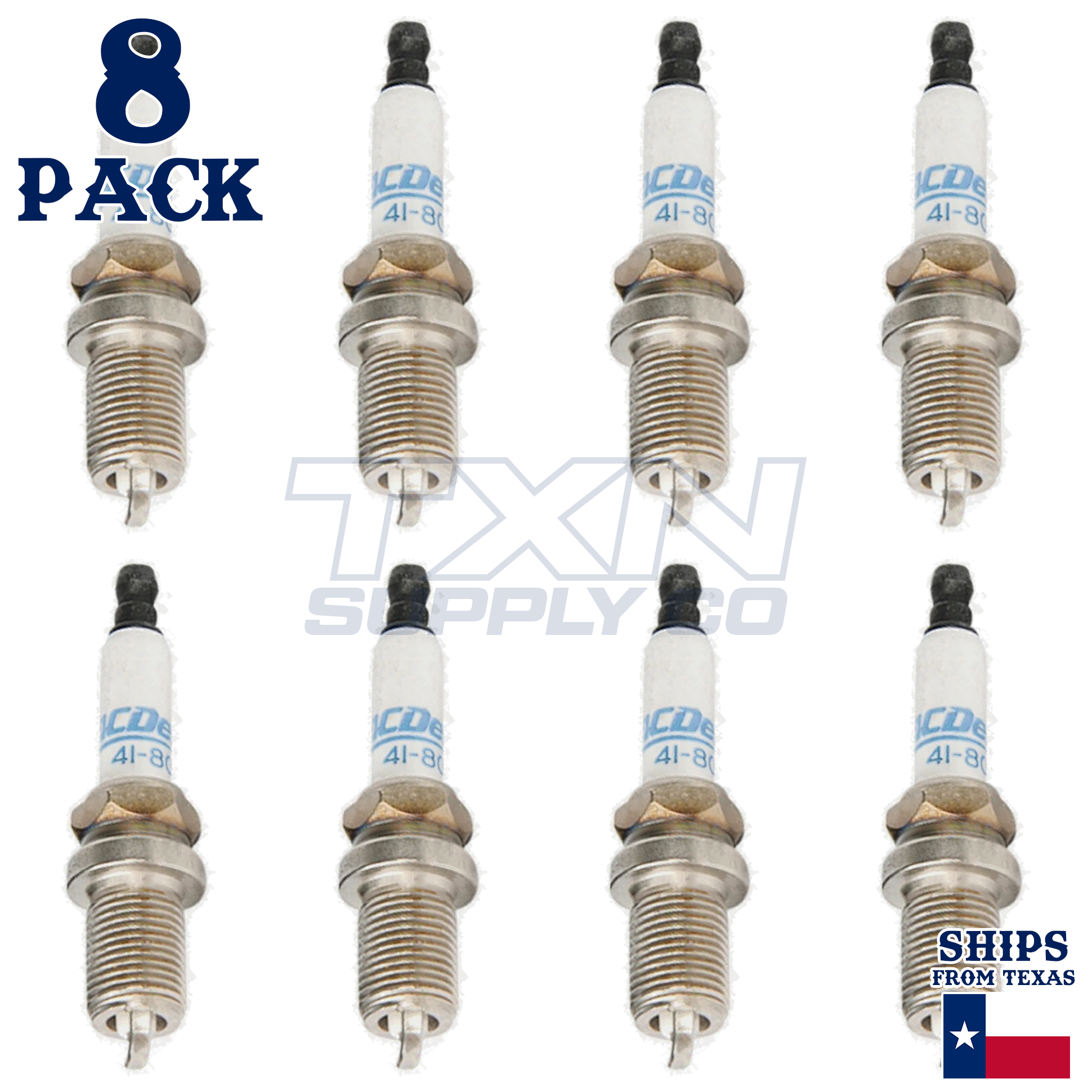 8 Pack ACDelco 41-801 Double Platinum Spark Plugs - Image 1