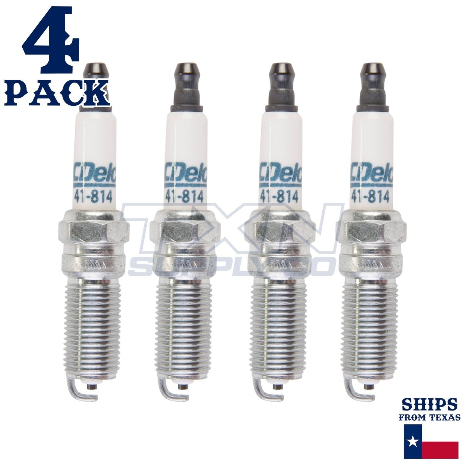 4 Pack ACDelco Double Platinum Spark Plugs 2009-2010 for Ford Fiesta 1.6L