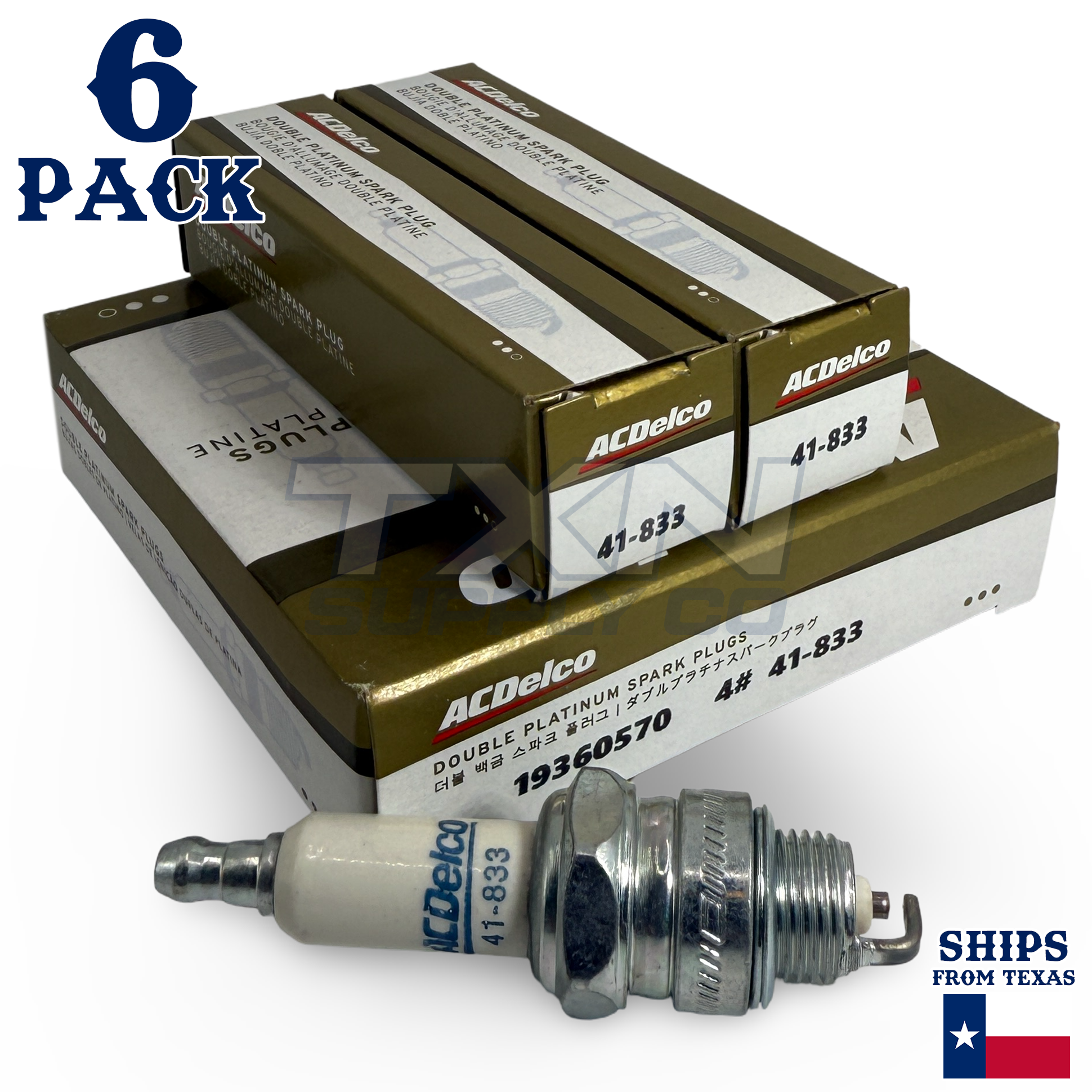 ACDelco 41-833 Spark Plugs 6 Pack - Image 1