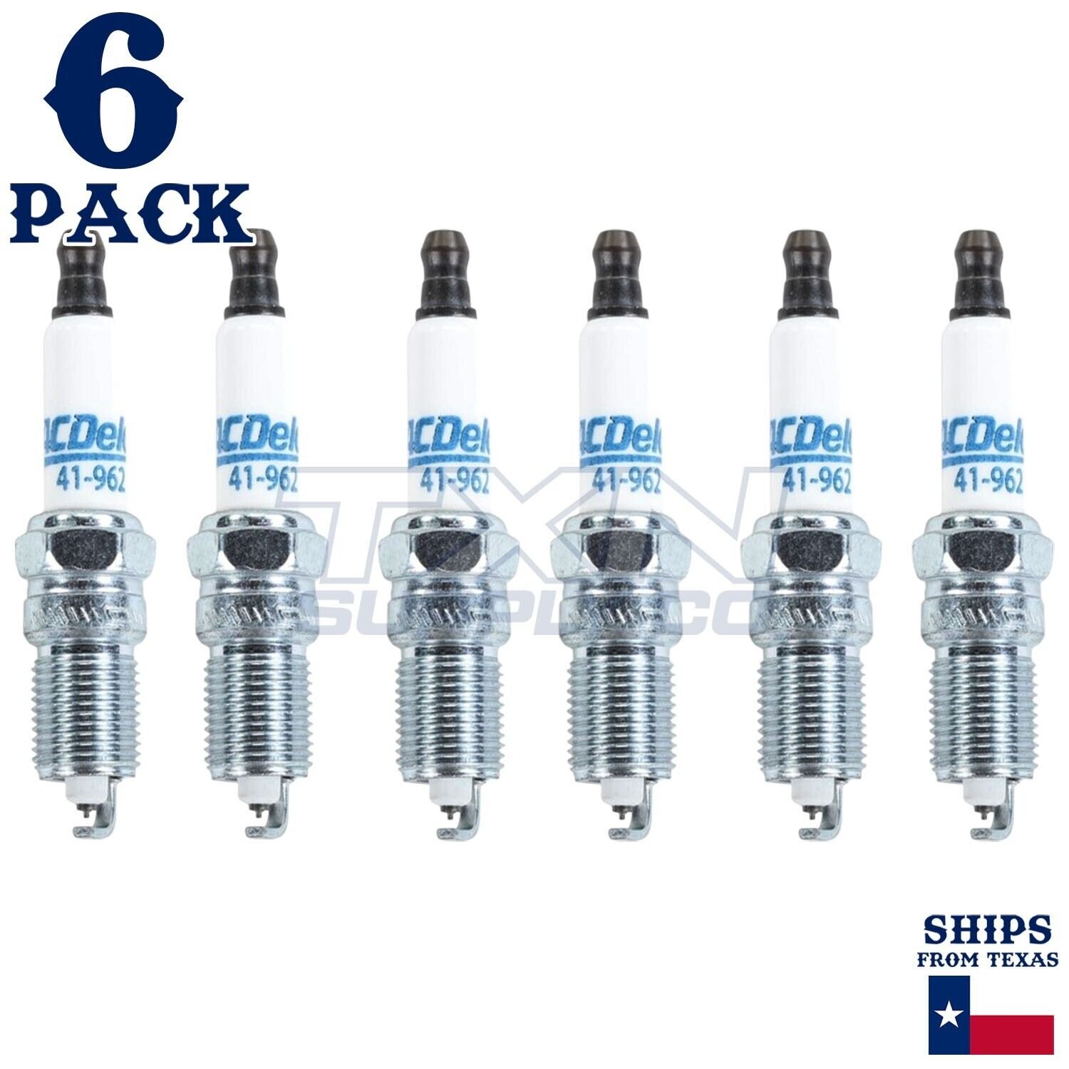 6 Pack Genuine GM ACDelco Double Platinum Spark Plugs 41-962