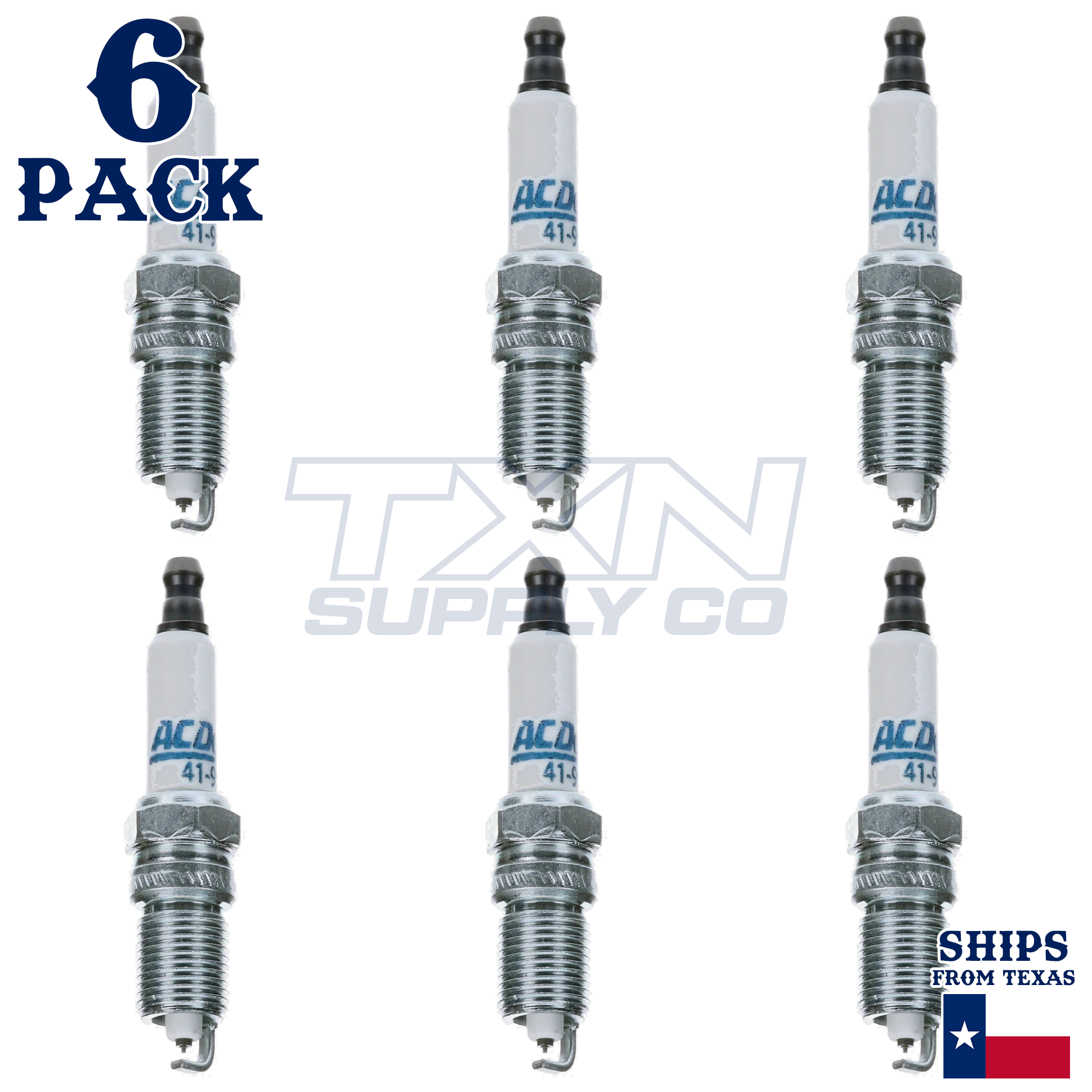 6 Pack Genuine GM ACDelco Double Platinum Spark Plugs 41-962 - Image 2
