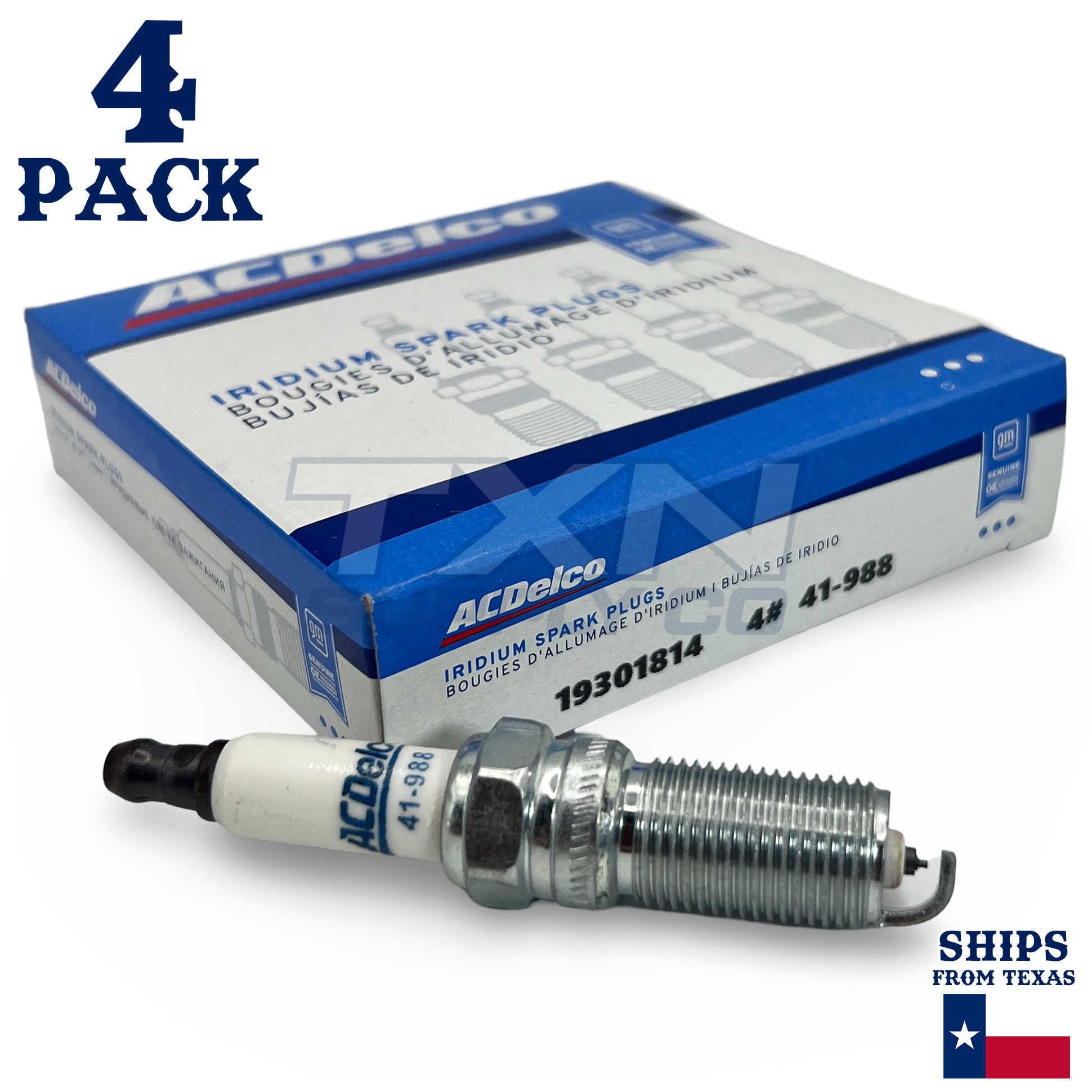 2015-2016 GMC Terrain 2.4L ACDelco 41-988 Iridium Spark Plugs - 4 Pack - Image 1