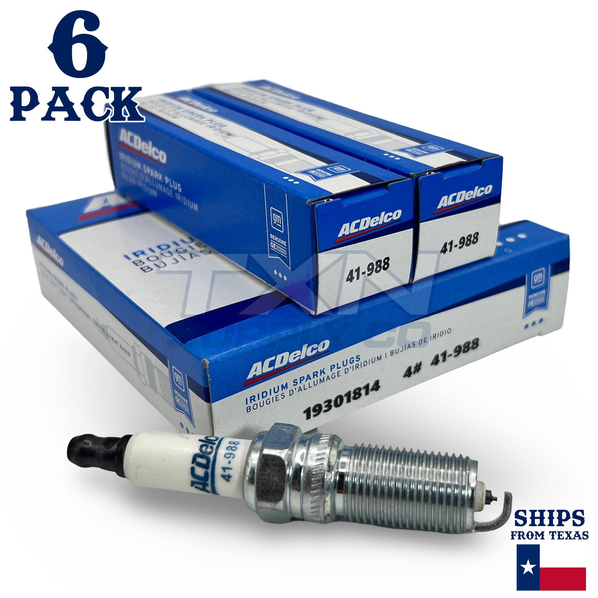 6 Pack Genuine GM ACDelco Iridium Spark Plugs 41-988