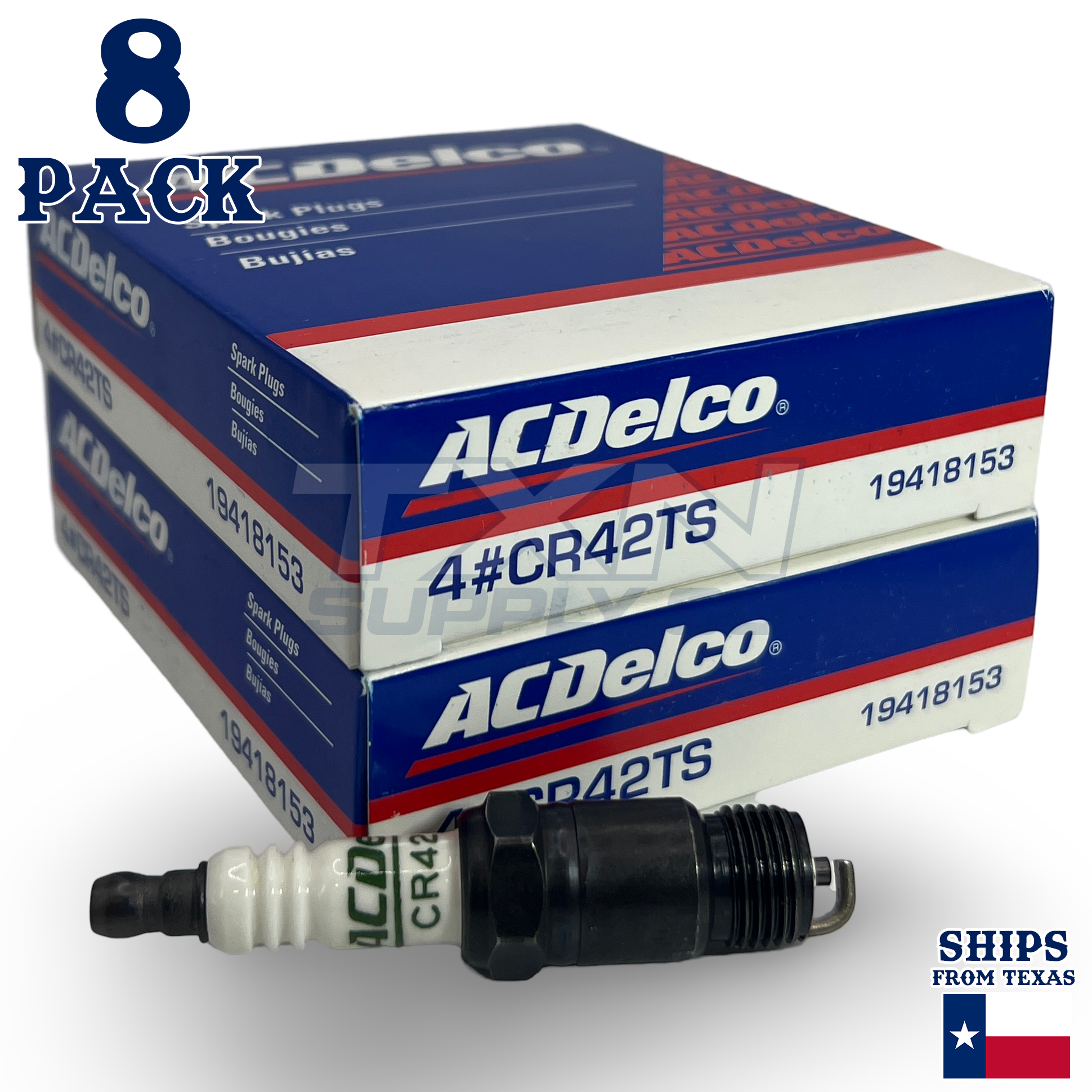 ACDelco CR42TS Spark Plugs 8 Pack - Image 1