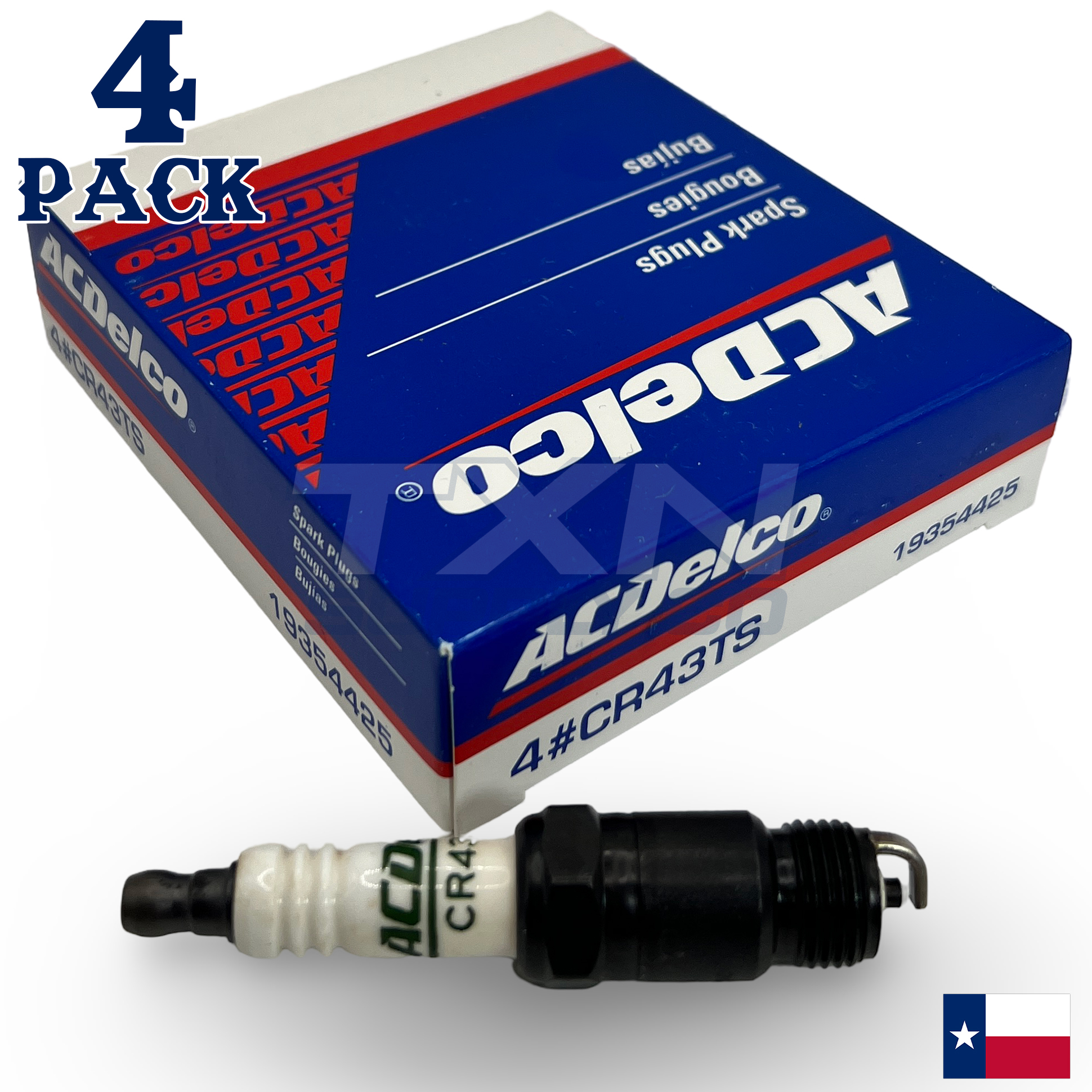 ACDelco CR43TS Copper Spark Plug - 4 Pack - 19354425 GM OEM - Image 1