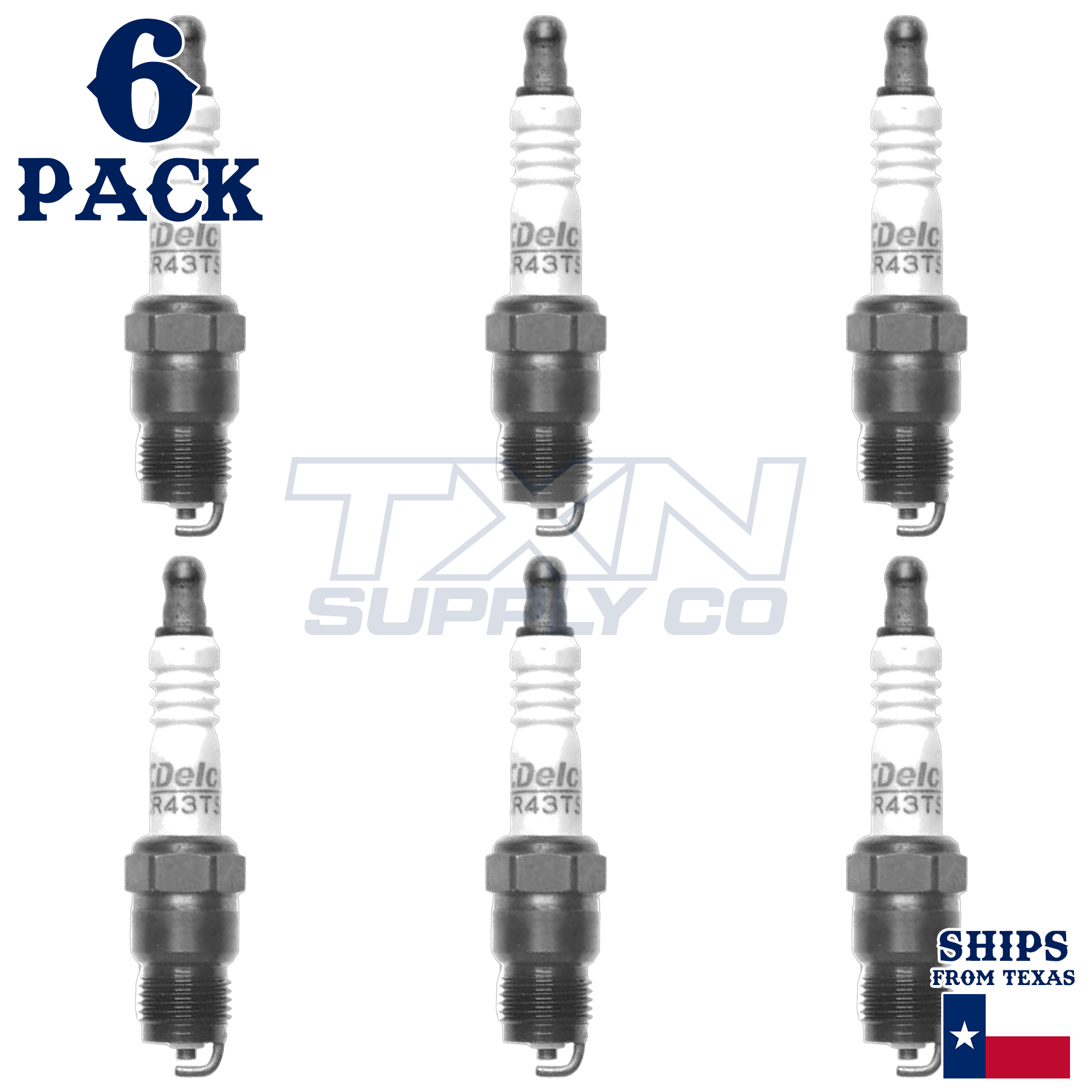 ACDelco CR43TS Copper Spark Plug - 6 Pack - 19354425 GM OEM - Image 2