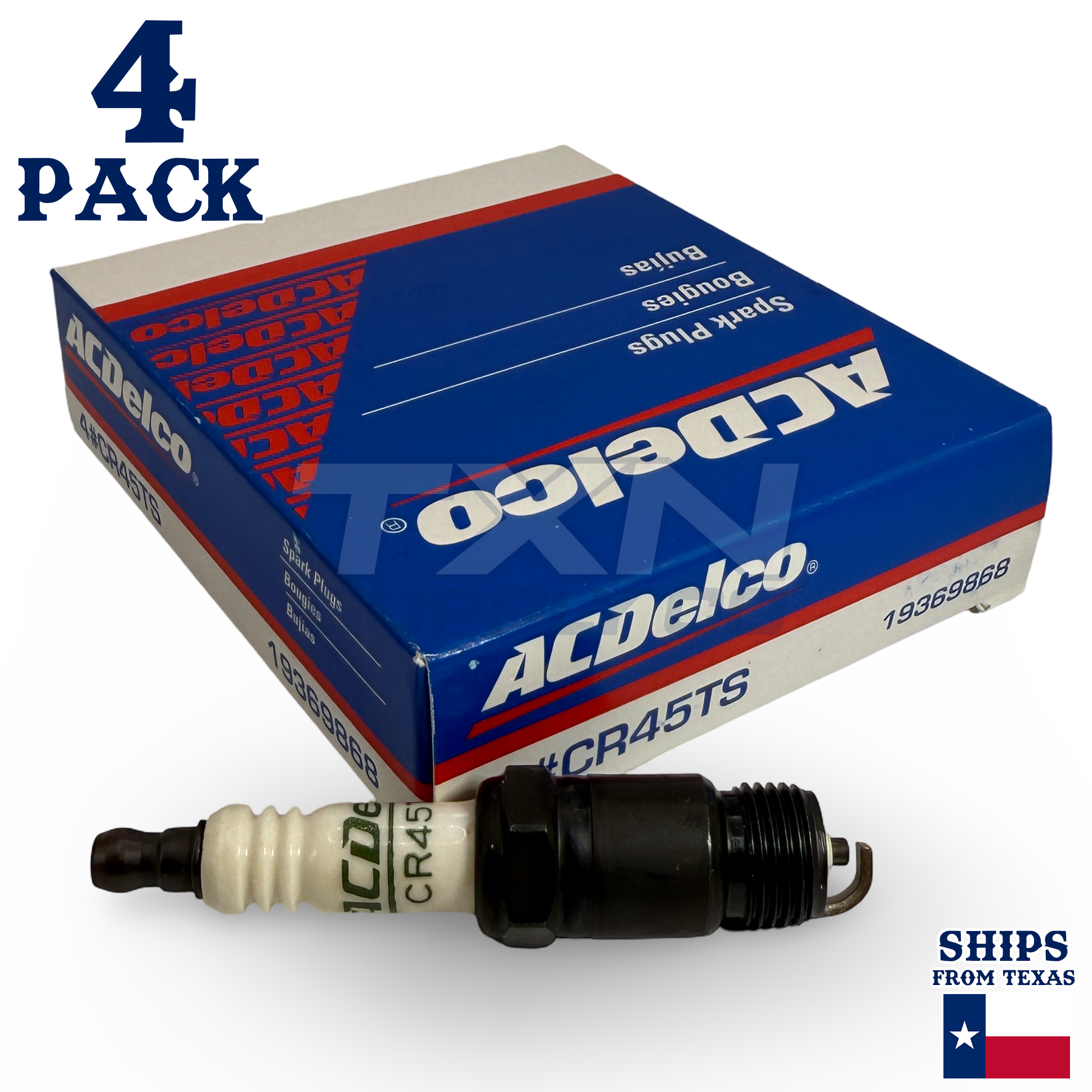 4 Pack Genuine GM ACDelco Spark Plugs CR45TS - Image 1