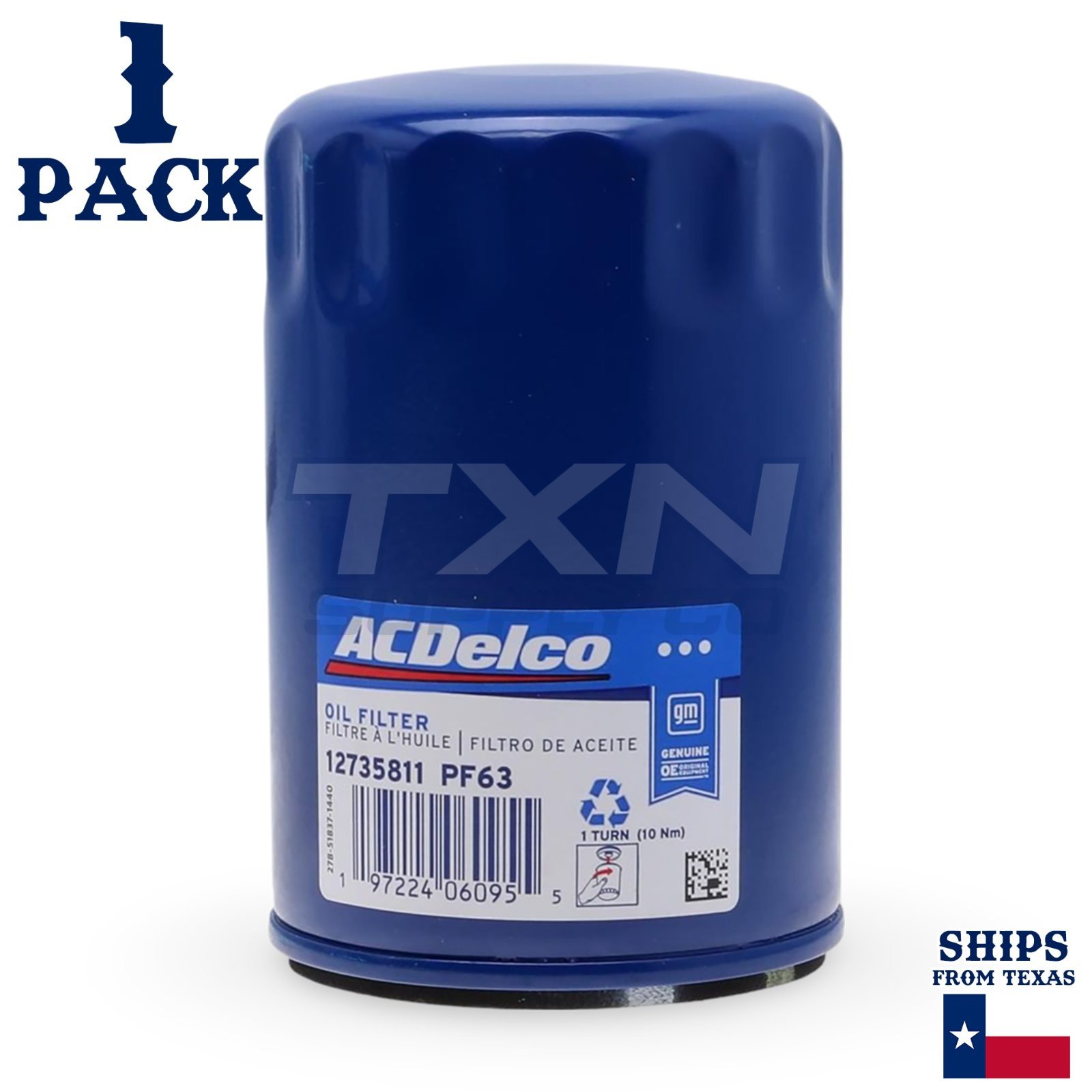 1 Pack GM ACDelco PF63 Oil Filter for 2011-2012 GMC Terrain SLT V6-3.0L