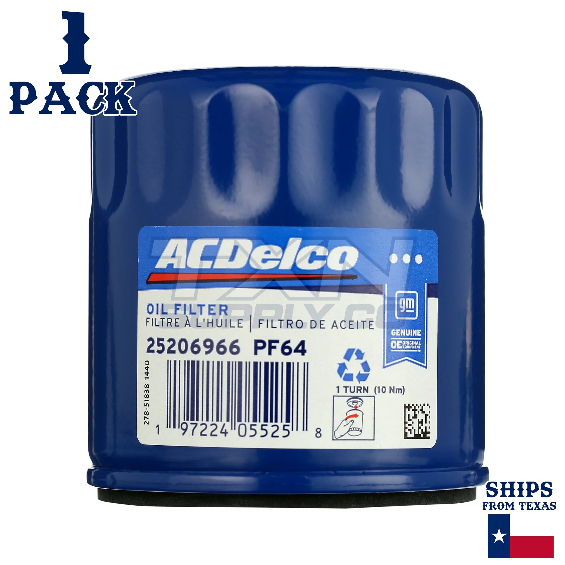 1 Pack GM ACDelco PF64 Oil Filter for 2018-2024 GMC Terrain Denali 1.5L