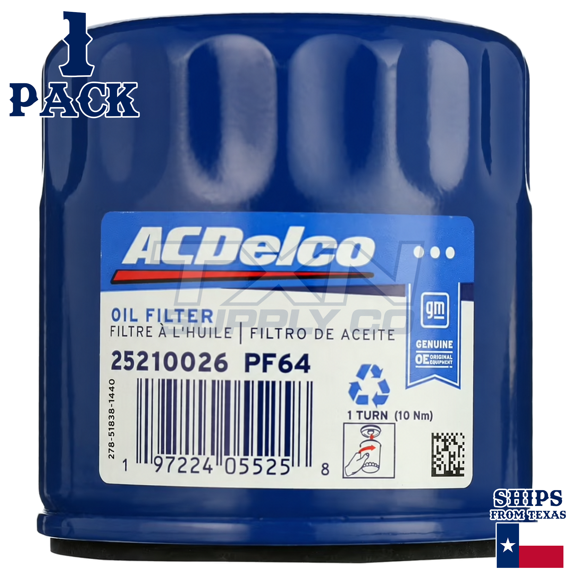 1 Pack GM ACDelco PF64 Oil Filter for 2018-2024 GMC Terrain SLE 1.5L - Image 1