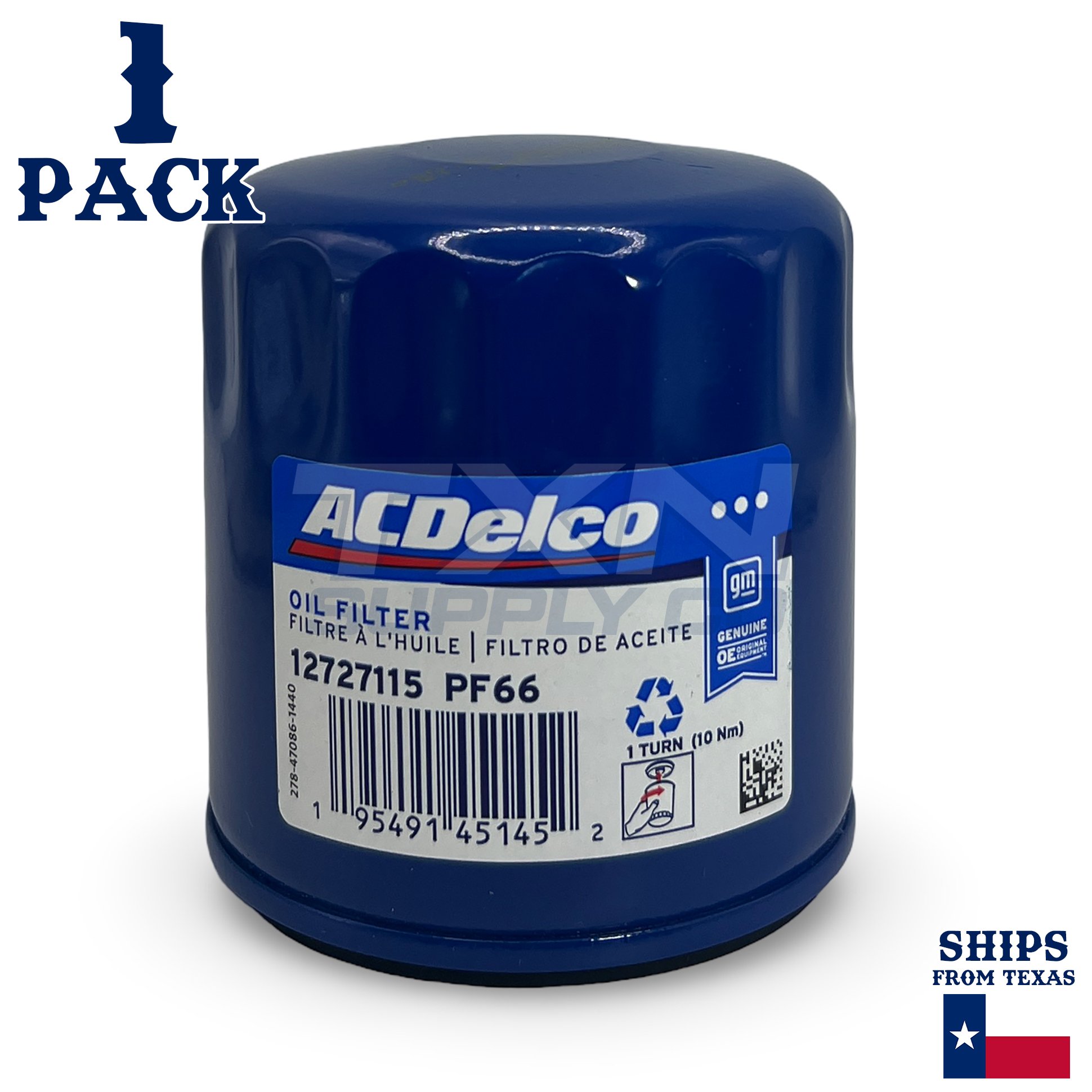 ACDelco PF66 PF66F GM Engine Oil Filter 12816268 - 1 Pack