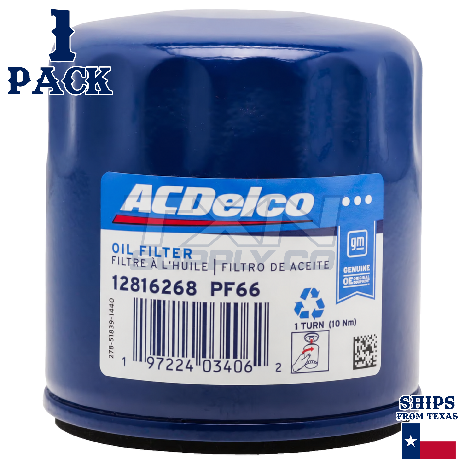 ACDelco PF66 PF66F GM Engine Oil Filter 12816268 - 1 Pack - Image 1