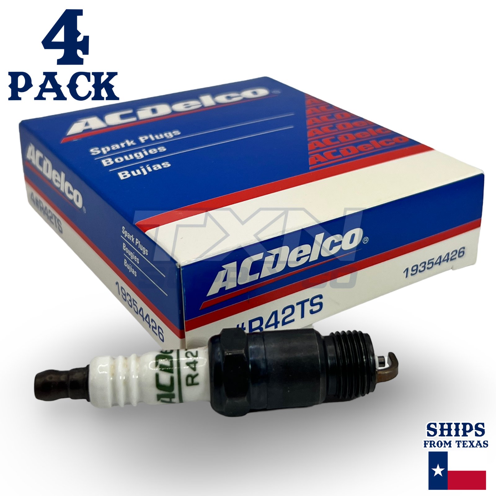 4 Pack Genuine GM ACDelco Spark Plugs R42TS