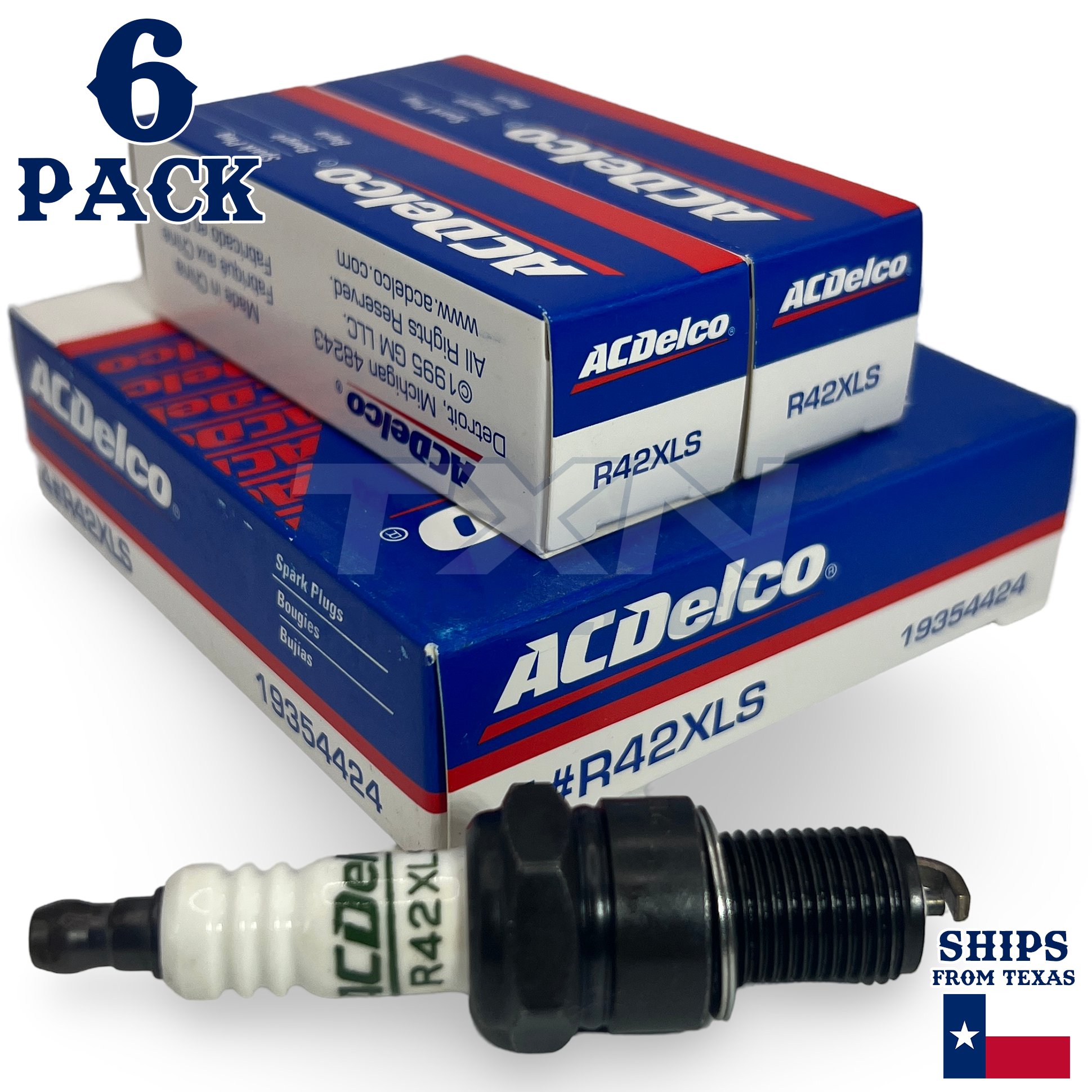 6 Pack ACDelco R42XLS Standard Spark Plugs 1994-1996 for Ford Falcon 4.0L - Image 1