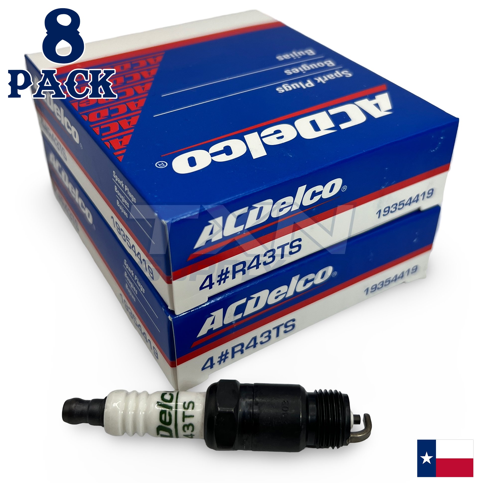 R43TS Professional Conventional Spark Plug (Pack of 8)