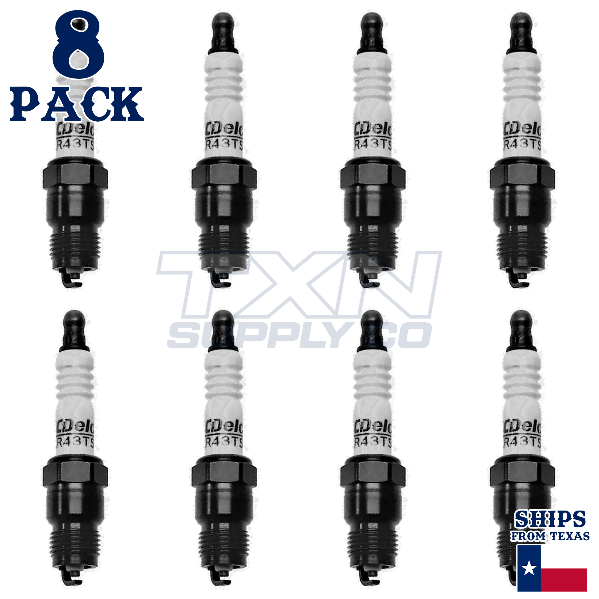 ACDelco R43TS Copper Spark Plug - 8 Pack - 19354419 GM OEM - Image 2
