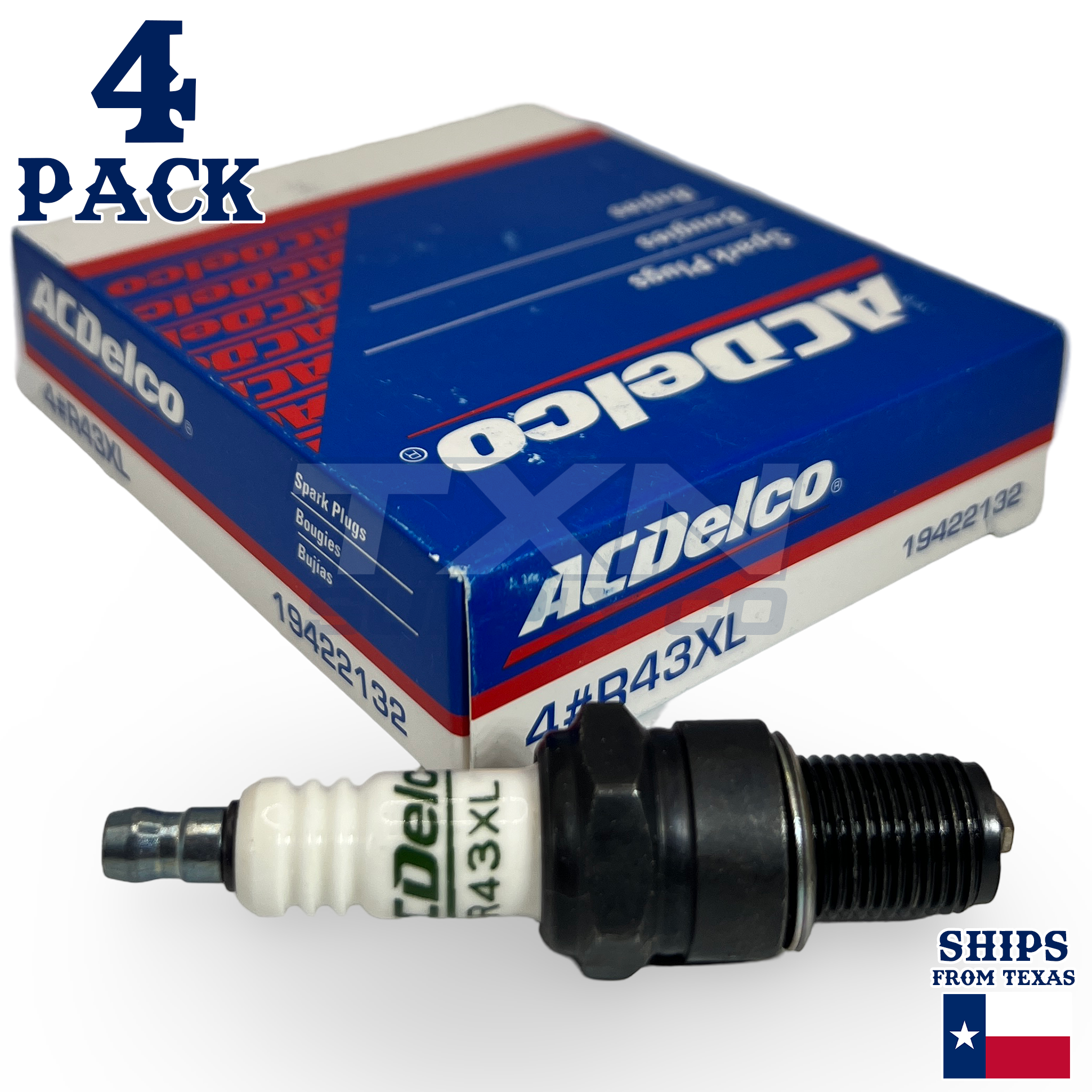 4 Pack Genuine GM ACDelco Spark Plugs R43XL - Image 1