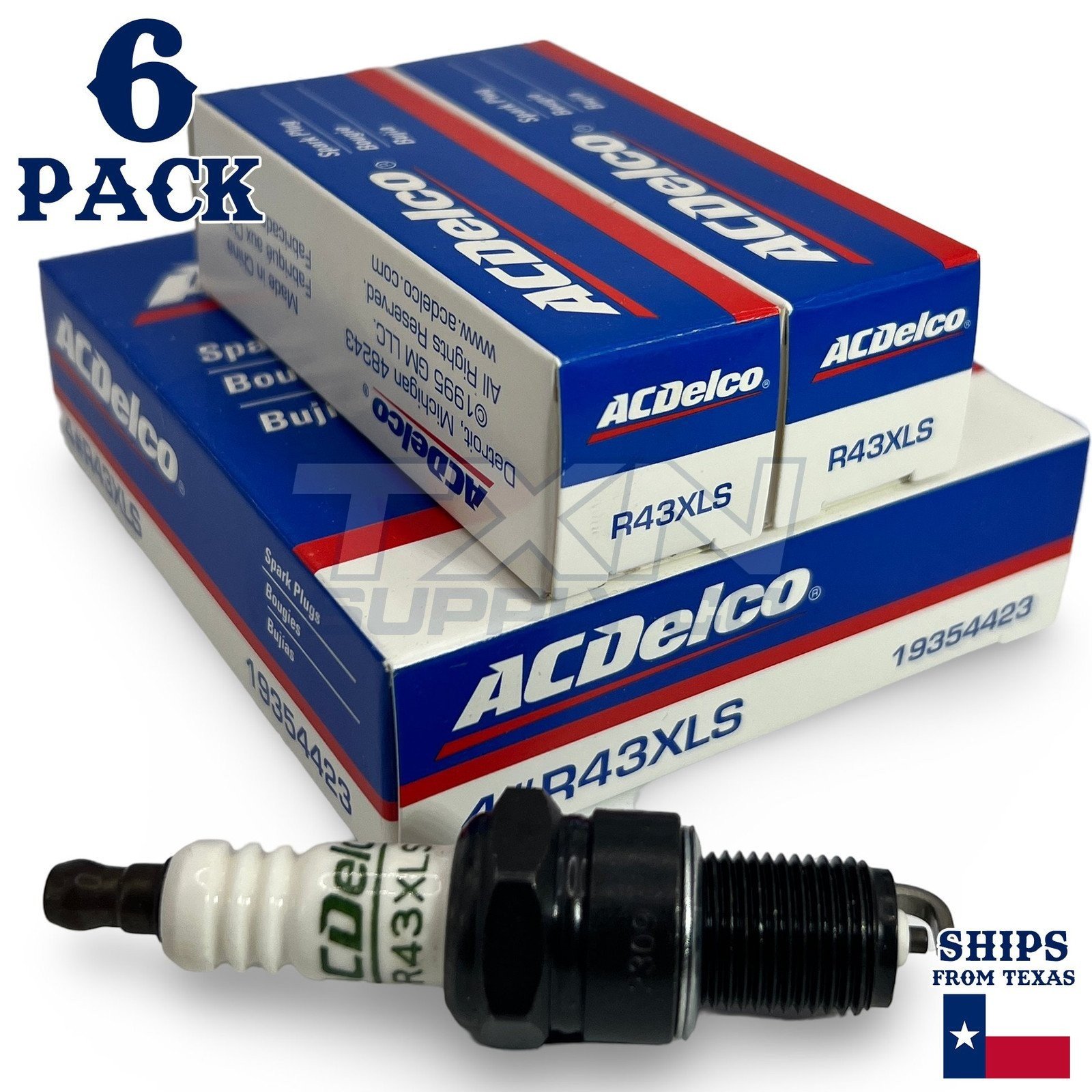 6 Pack ACDelco R43XLS Standard Spark Plugs 1988-1994 for Ford Maverick 4.2L