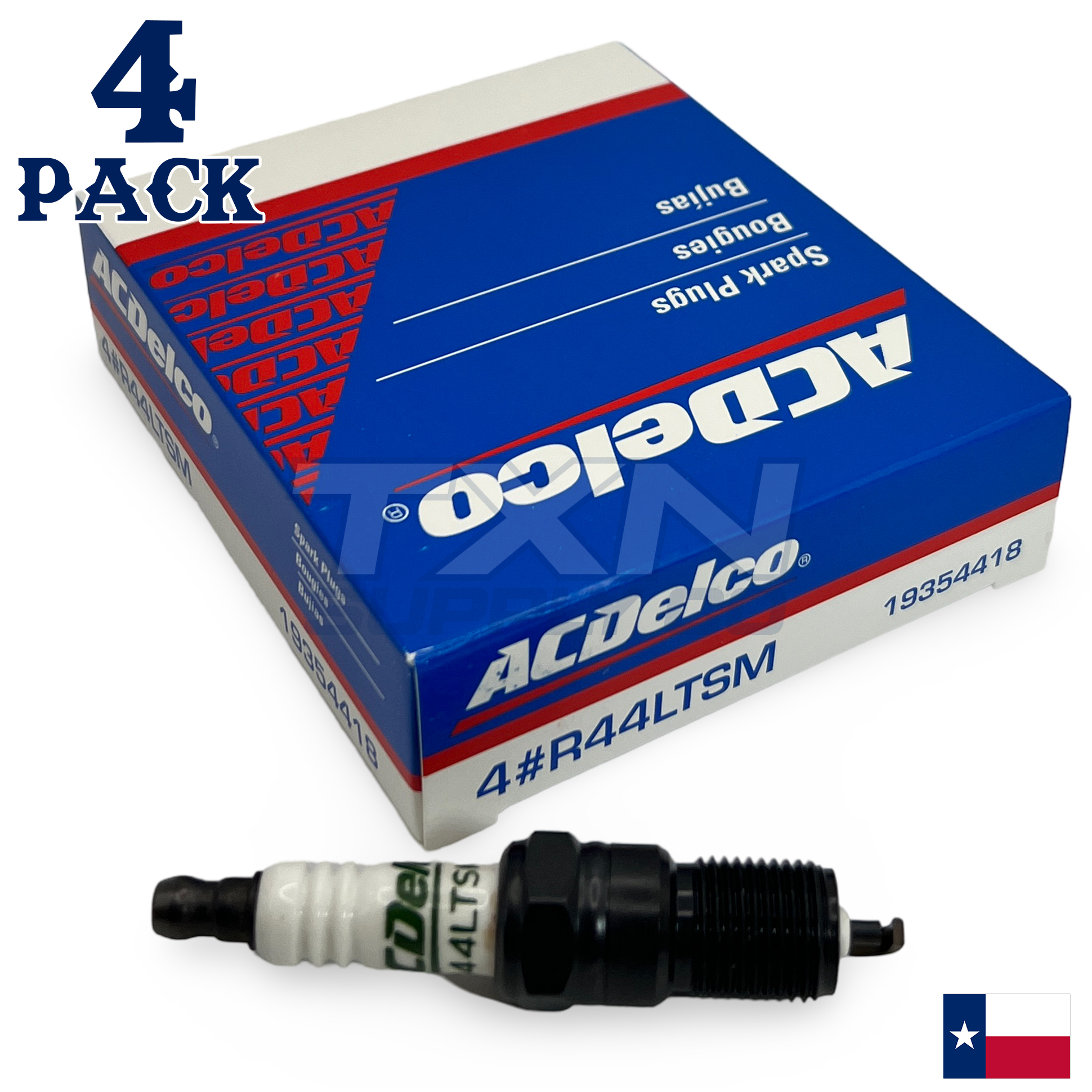 ACDelco R44LTSM Copper Spark Plug - 4 Pack - 19354418 GM OEM - Image 1