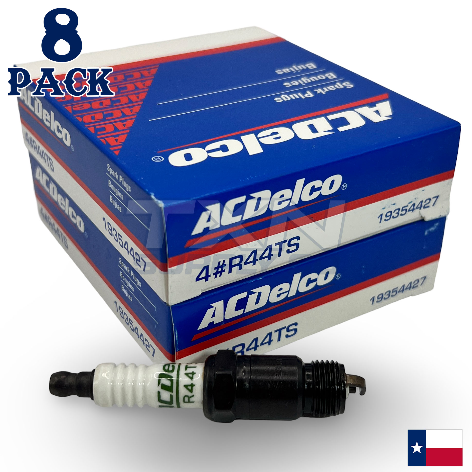 8 Pack ACDelco R44TS Standard Spark Plugs 1988-1997 for Ford F350 7.5L - Image 1