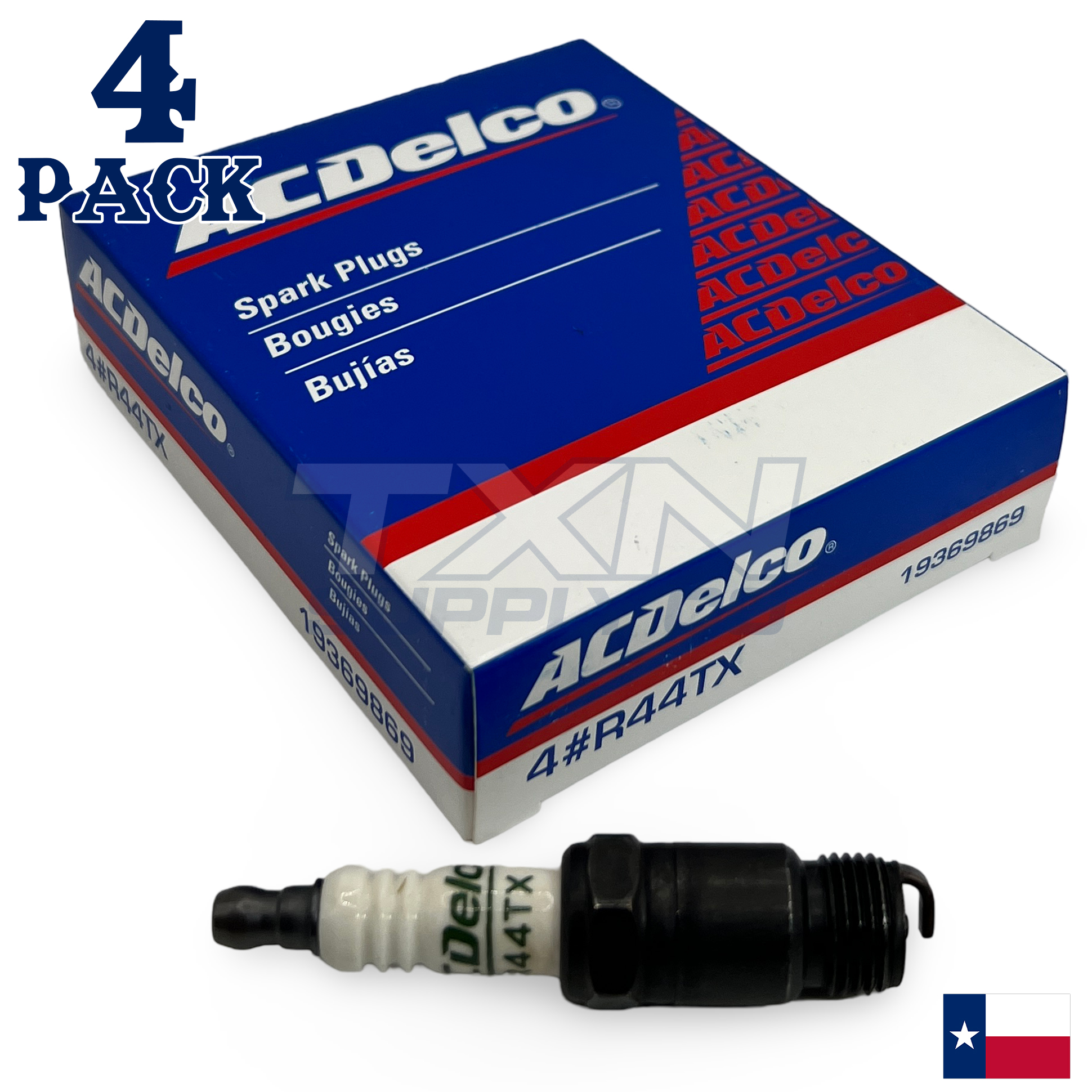 ACDelco R44TX Spark Plugs 4 Pack - Image 1