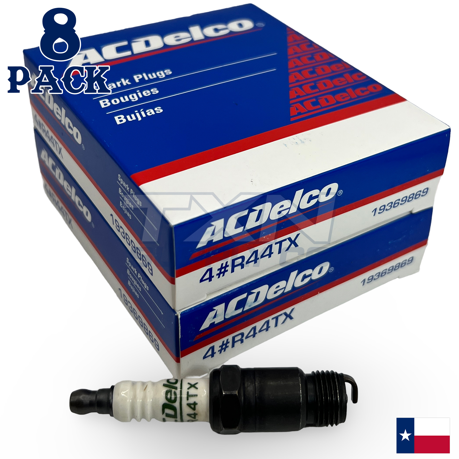 ACDelco R44TX Copper Spark Plug - 8 Pack - 19369869 GM OEM - Image 1