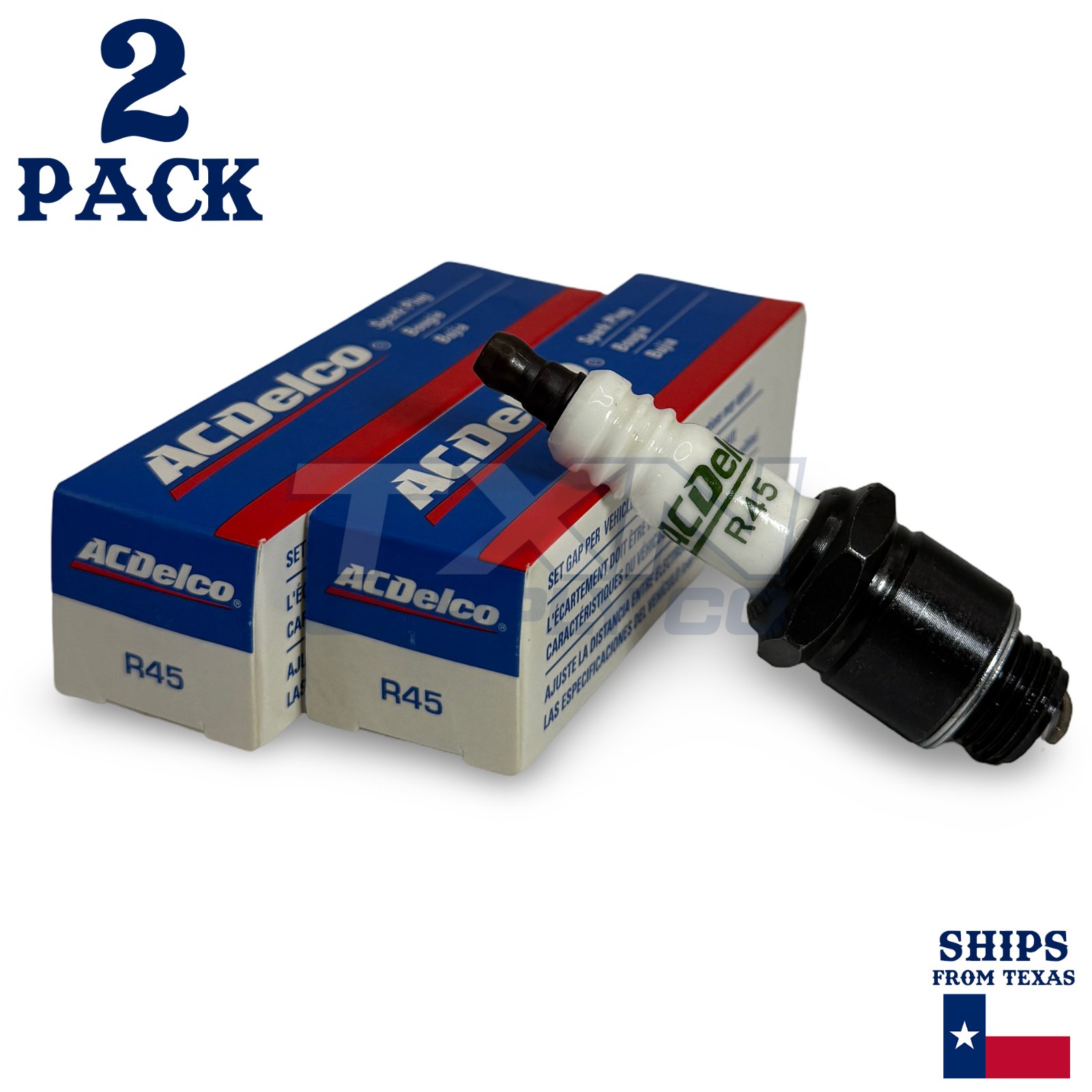 ACDelco R45 Spark Plugs 2 Pack - Image 1