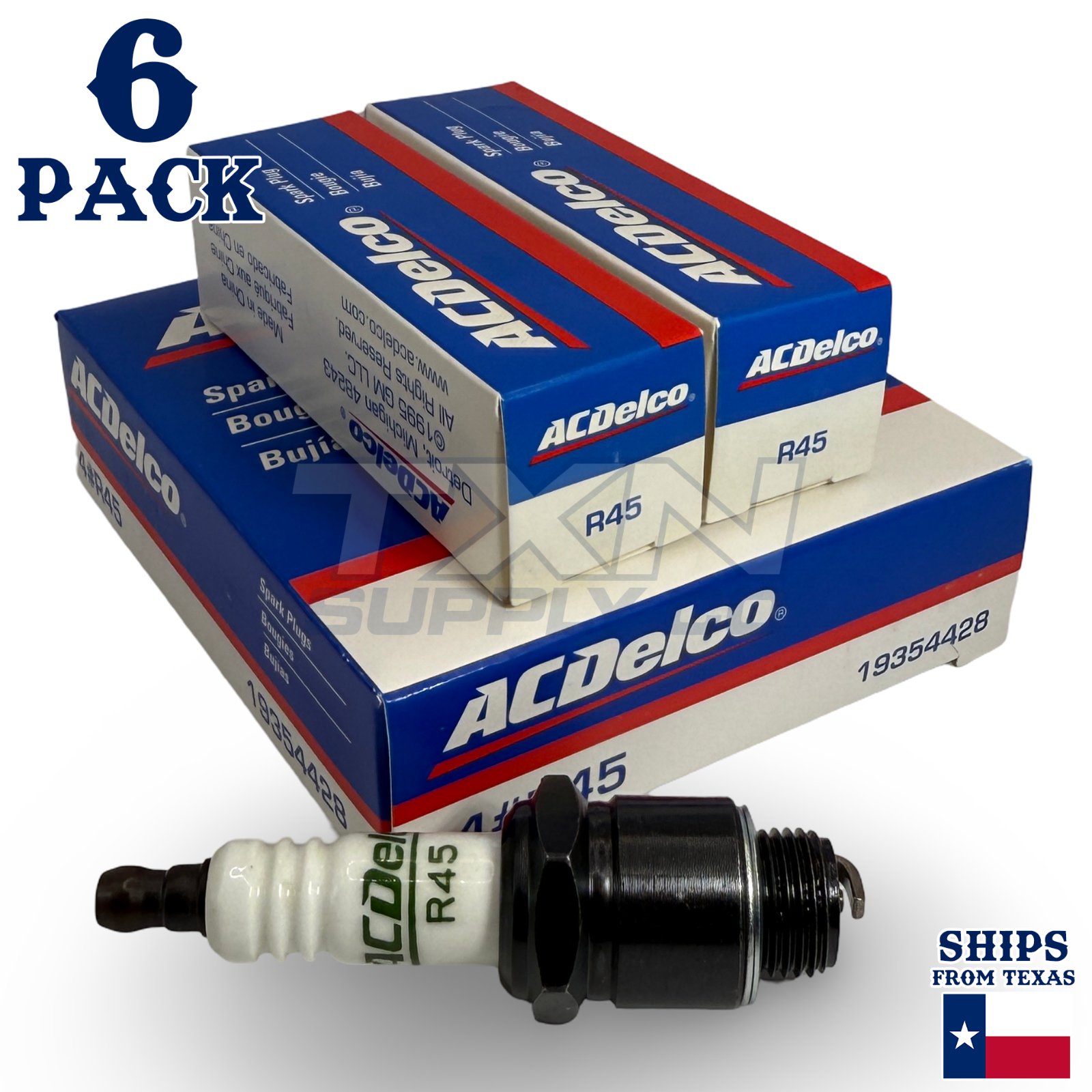ACDelco R45 Spark Plugs 6 Pack - Image 1