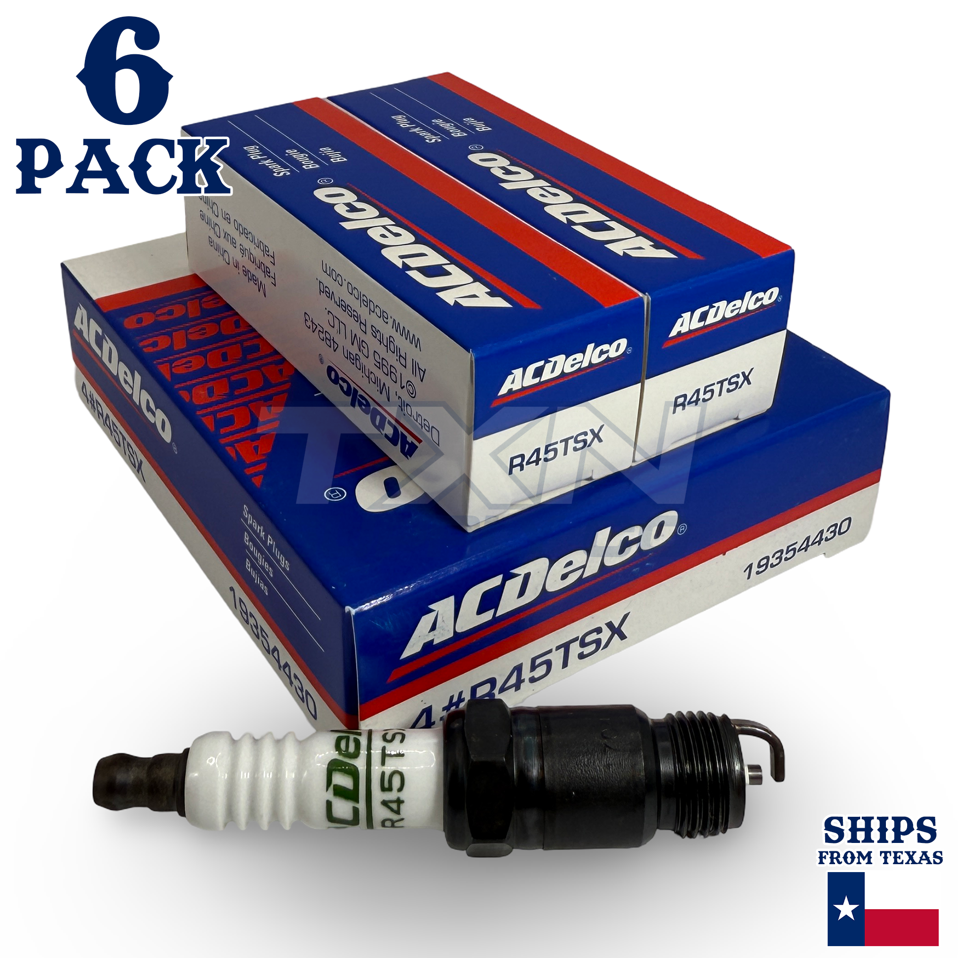 ACDelco R45TSX Spark Plugs 6 Pack - Image 1