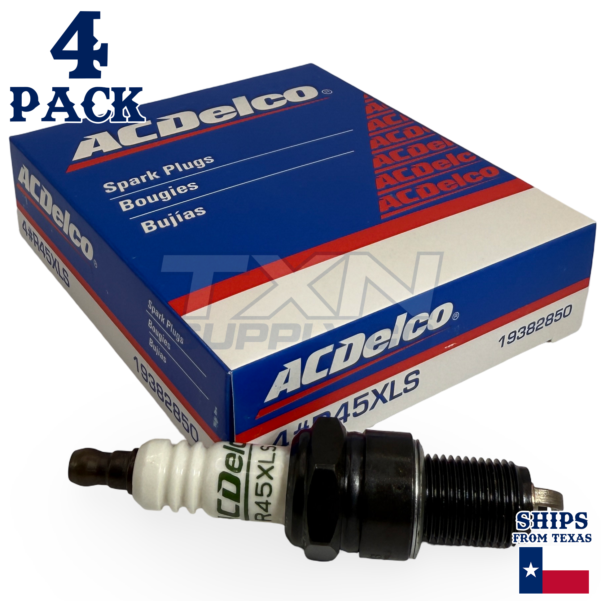 ACDelco R45XLS Copper Spark Plug - 4 Pack - 19382850 GM OEM