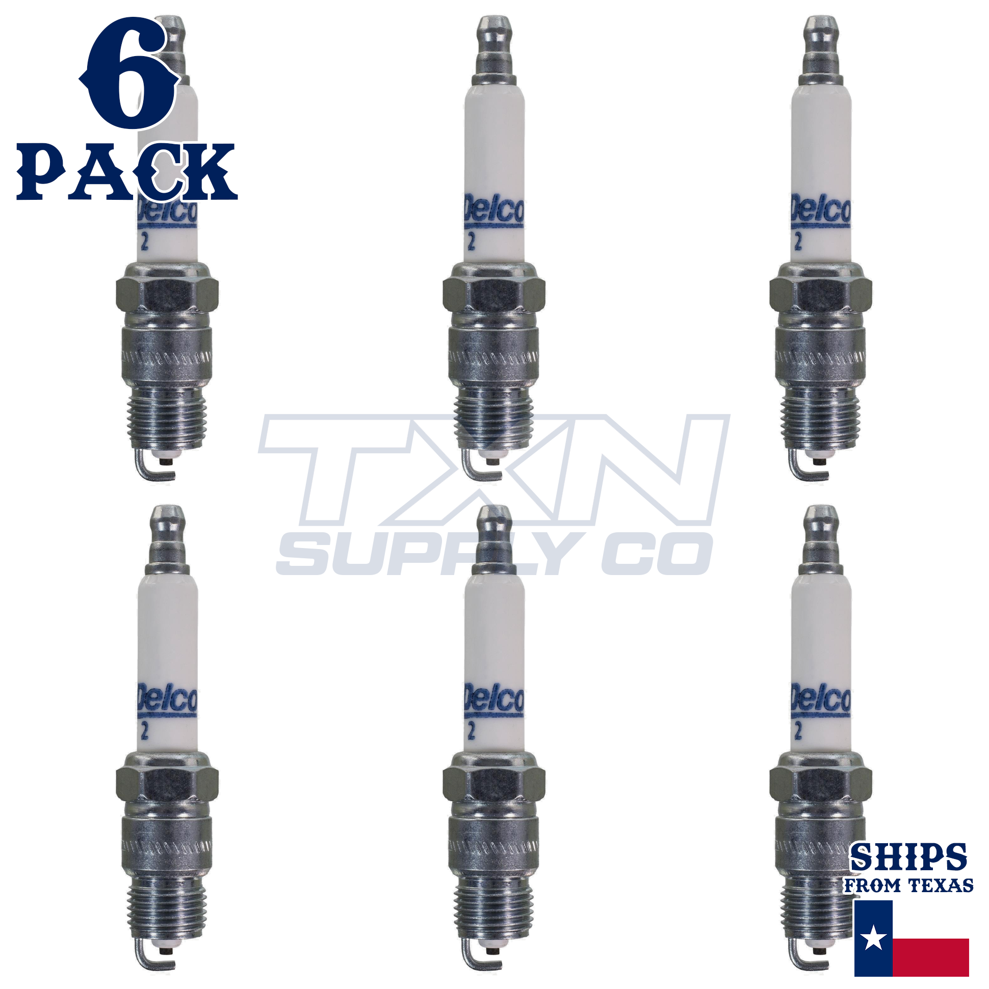 6 Pack GM ACDelco RAPID02 #2 RAPIDFIRE Platinum Spark Plugs 19307138 - Image 1