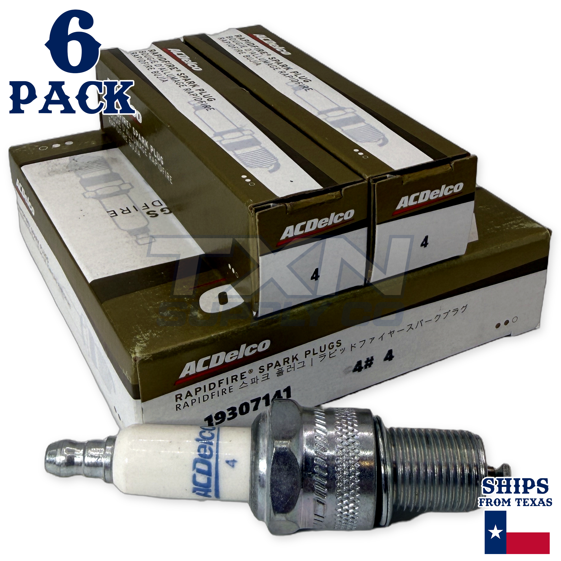 6 Pack ACDelco RAPID04 Platinum Spark Plugs 1988-1994 for Ford Maverick 4.2L - Image 1