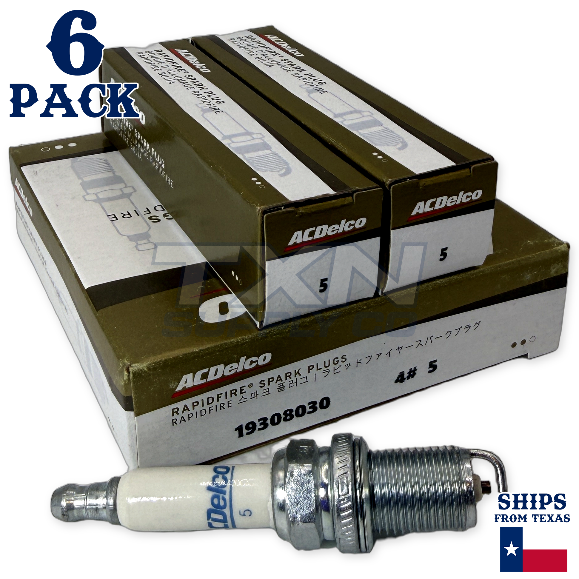 6 Pack ACDelco RAPID05 Platinum Spark Plugs 2004-2005 for Ford Falcon FPV 4.0L - Image 1