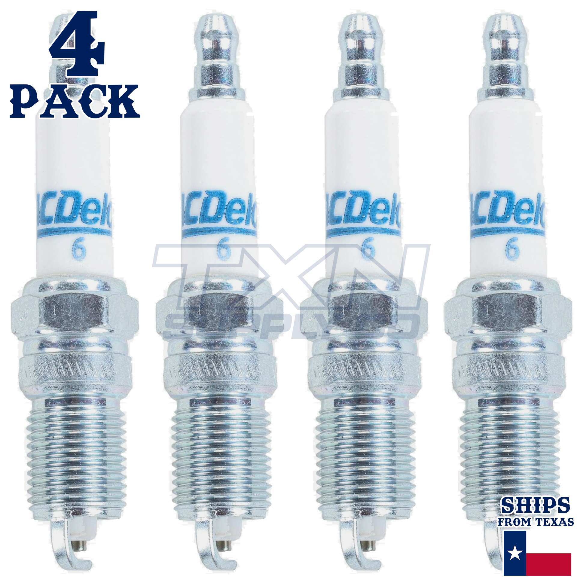 4 Pack GM ACDelco RAPID06 #6 RAPIDFIRE Platinum Spark Plugs - Image 2