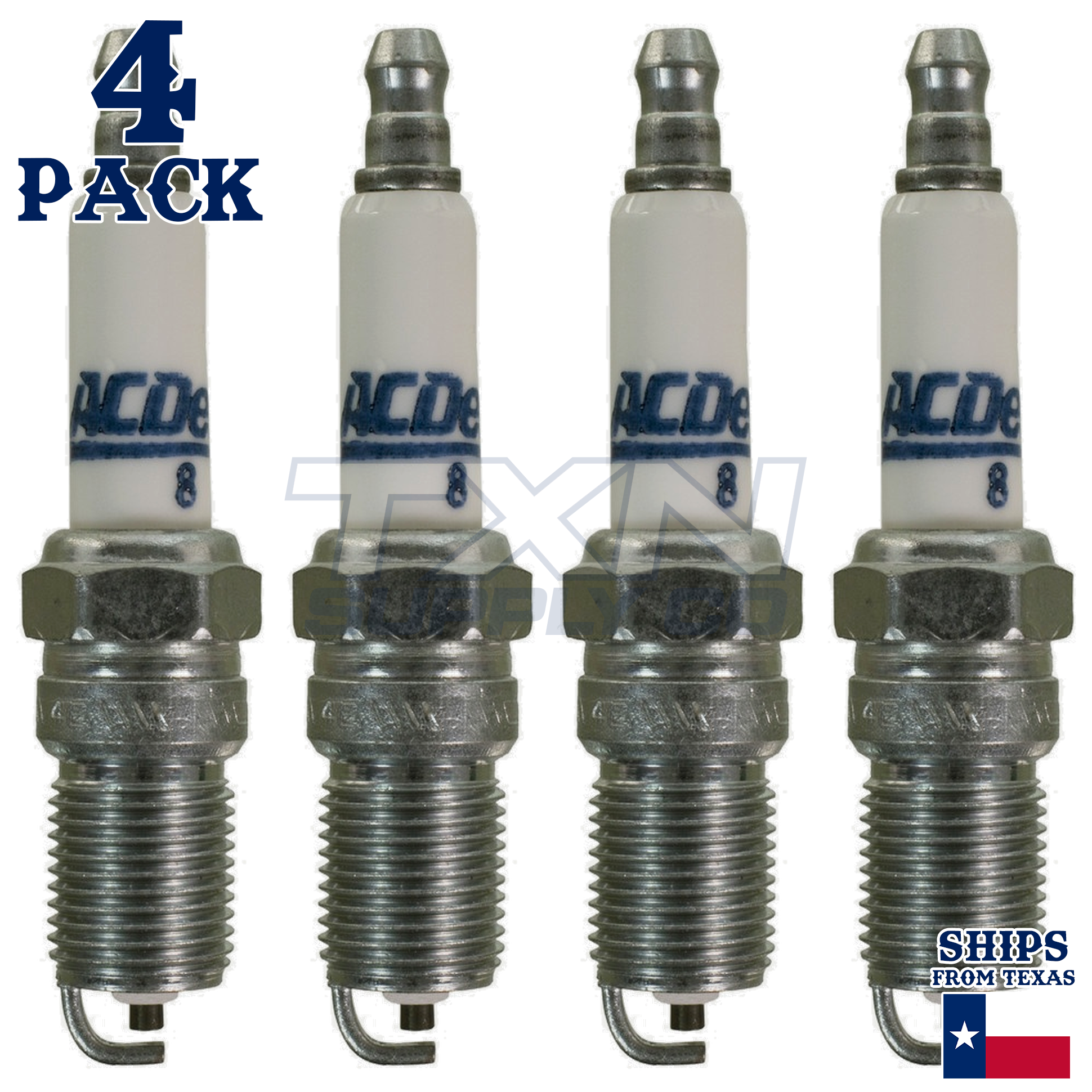 4 Pack GM ACDelco RAPID08 #8 RAPIDFIRE Platinum Spark Plugs - Image 2