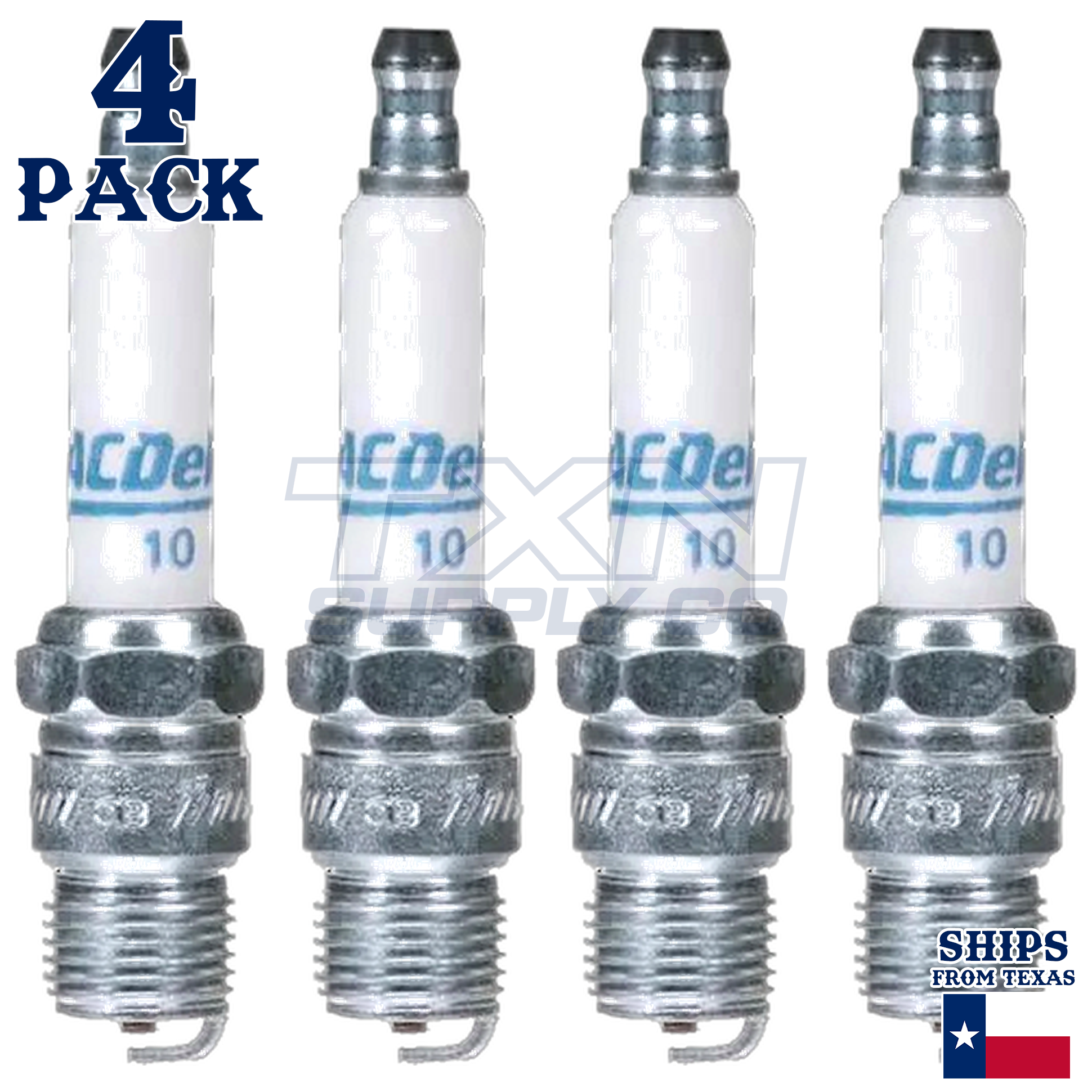 4 Pack GM ACDelco RAPID10 #10 RAPIDFIRE Platinum Spark Plugs 19298364 - Image 1