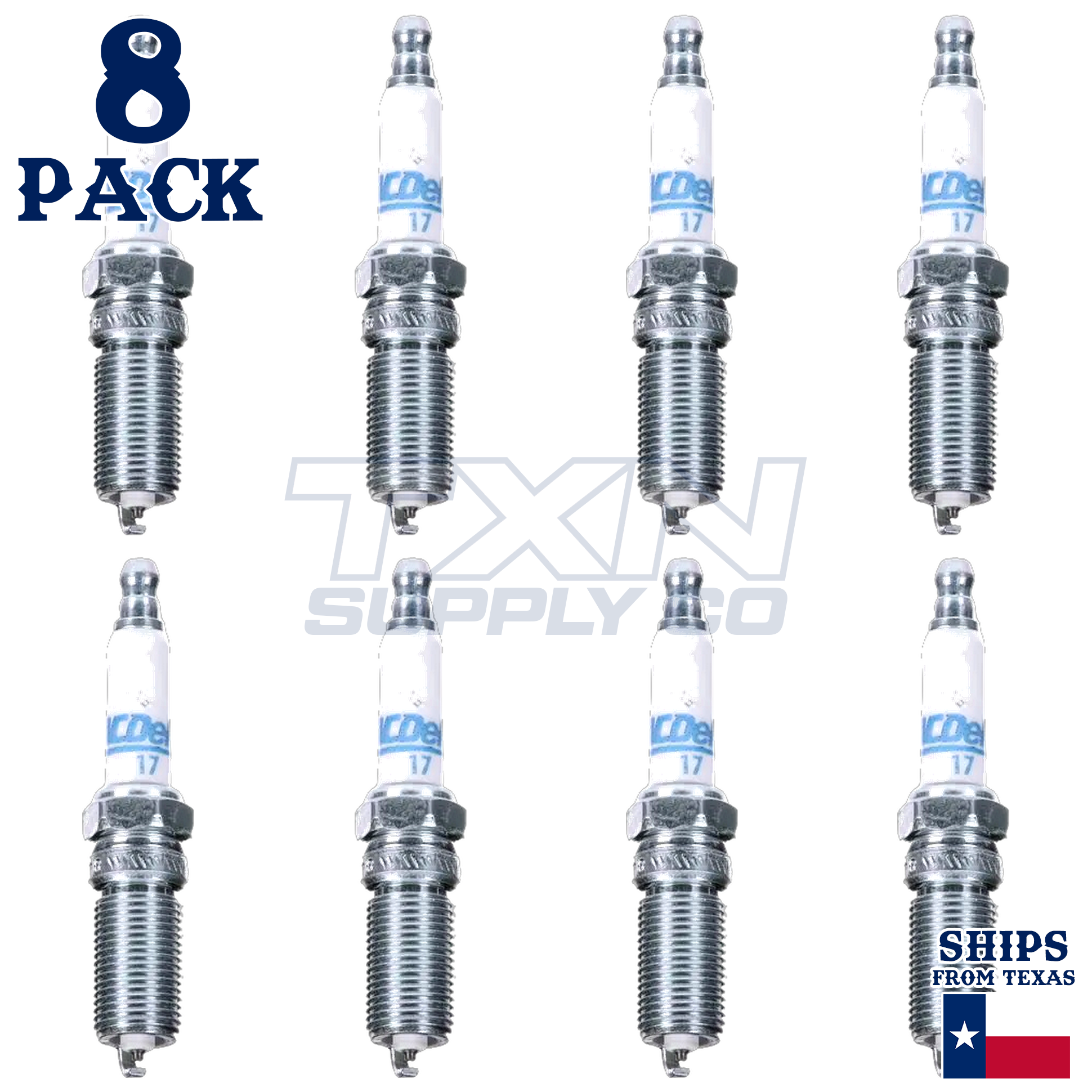 8 Pack GM ACDelco RAPID17 #17 RAPIDFIRE Platinum Spark Plugs - Image 1
