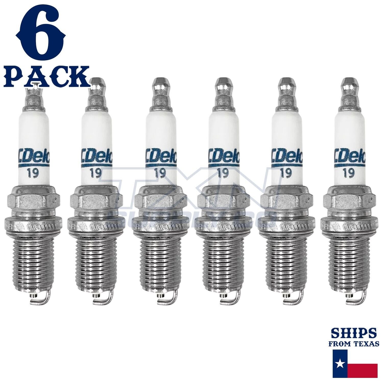 6 Pack GM ACDelco #19 RAPIDFIRE Platinum Spark Plugs