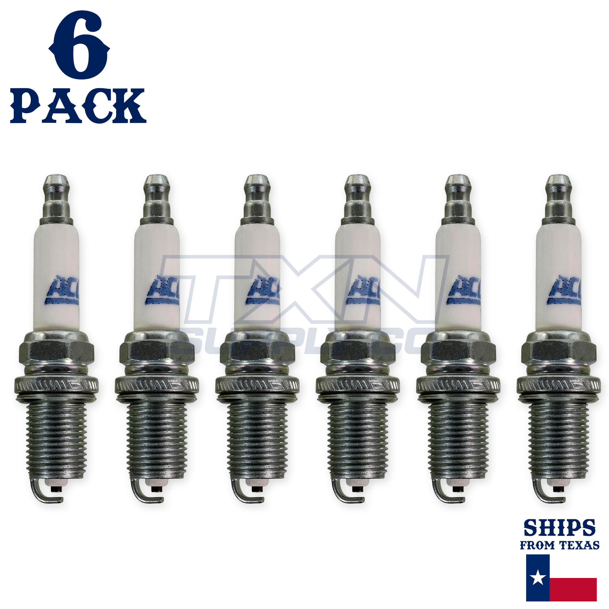 6 Pack GM ACDelco RAPID19 #19 RAPIDFIRE Platinum Spark Plugs - Image 1