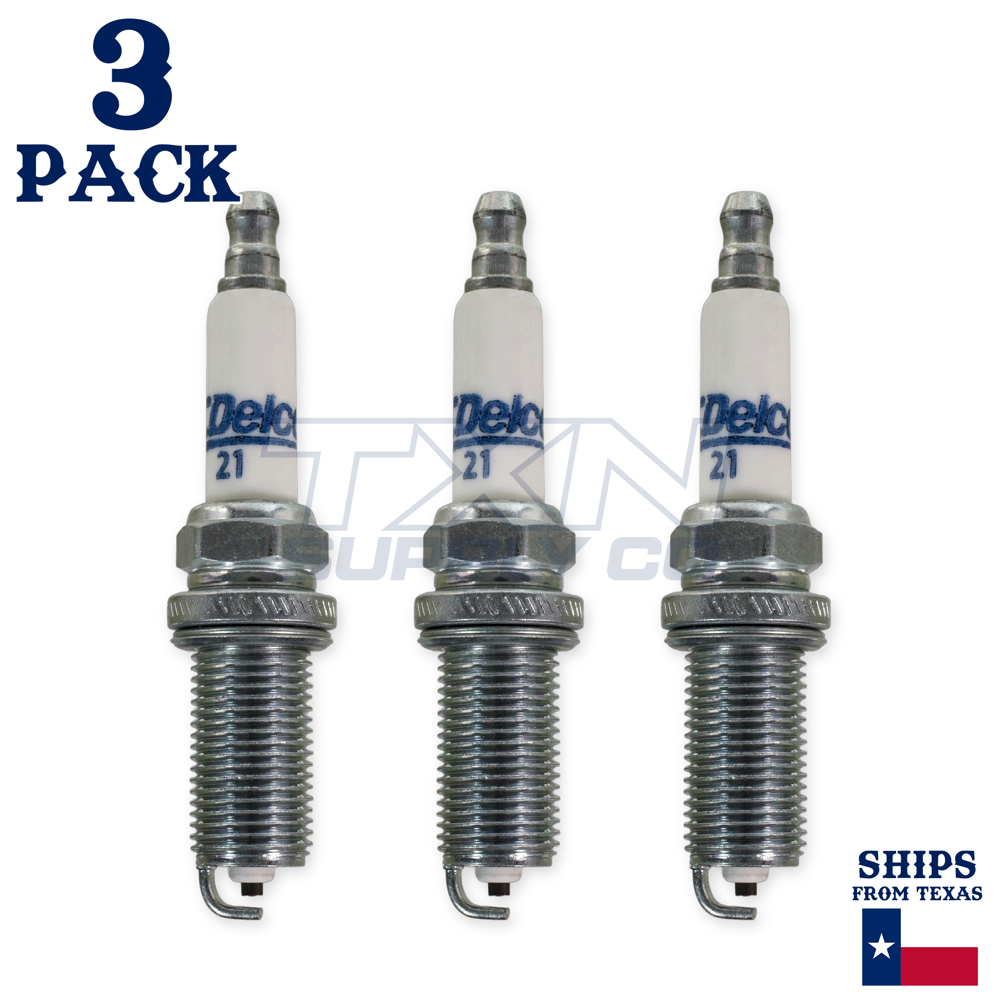 3 Pack GM ACDelco RAPID21 #21 RAPIDFIRE Platinum Spark Plugs - Image 1