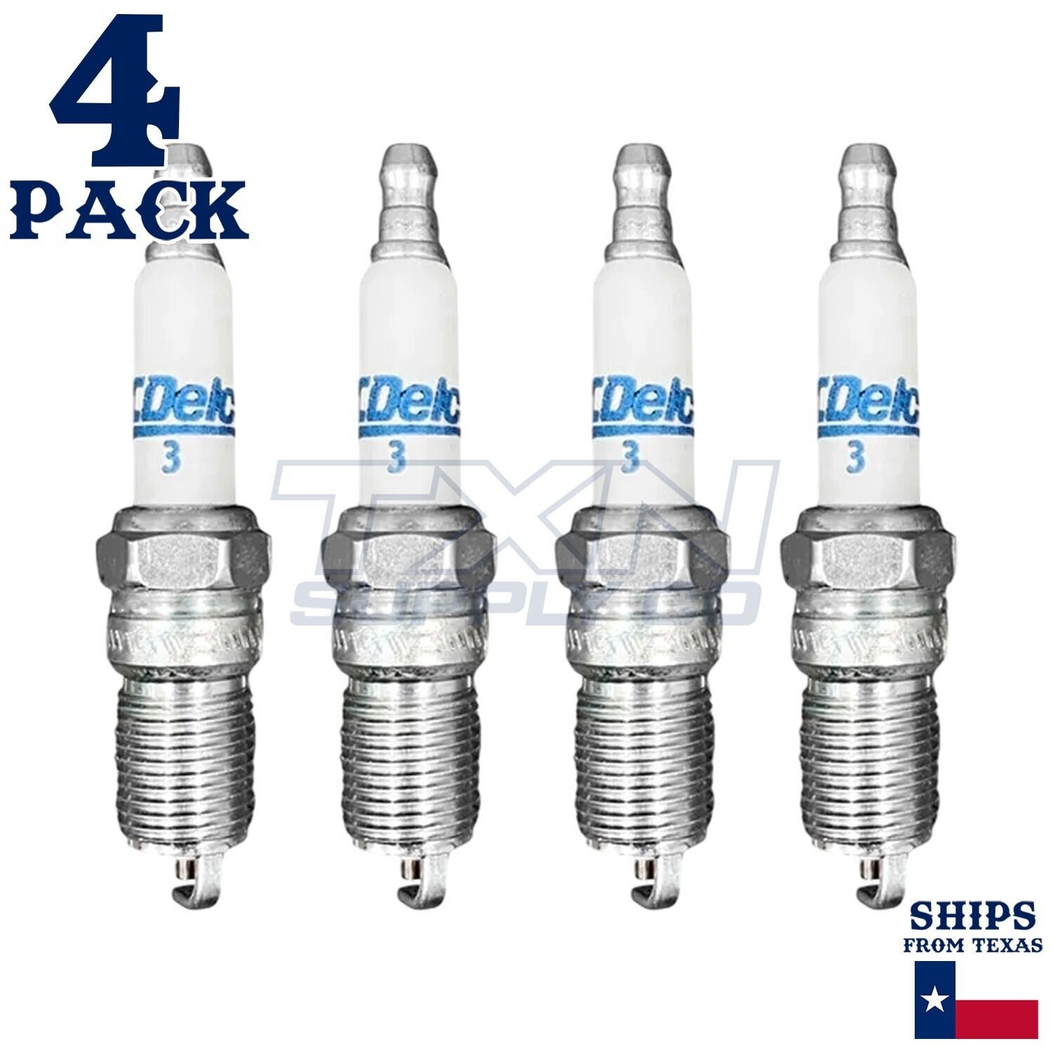 4 Pack GM ACDelco #3 RAPIDFIRE Platinum Spark Plugs