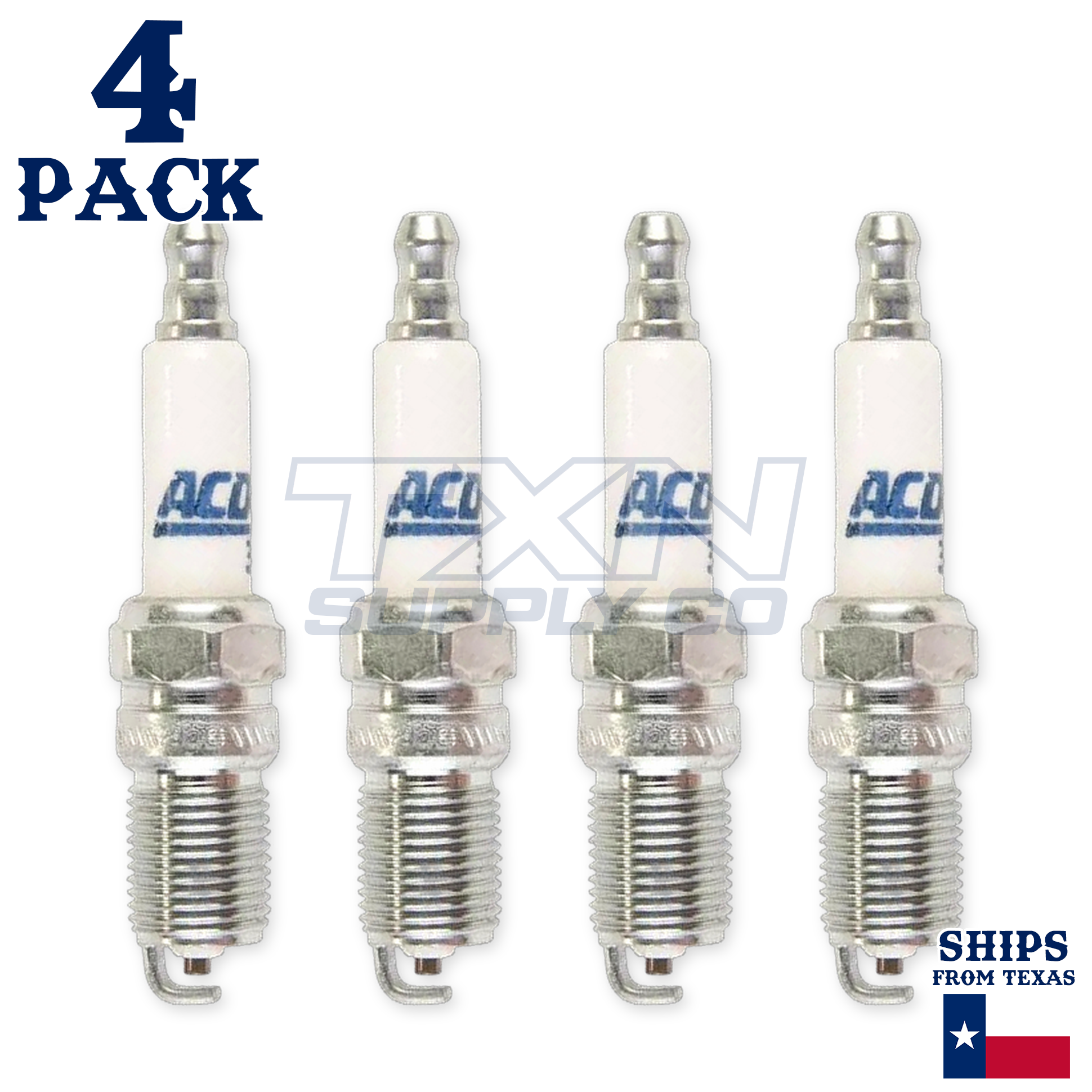 4 Pack GM ACDelco RAPID3 #3 RAPIDFIRE Platinum Spark Plugs - Image 1