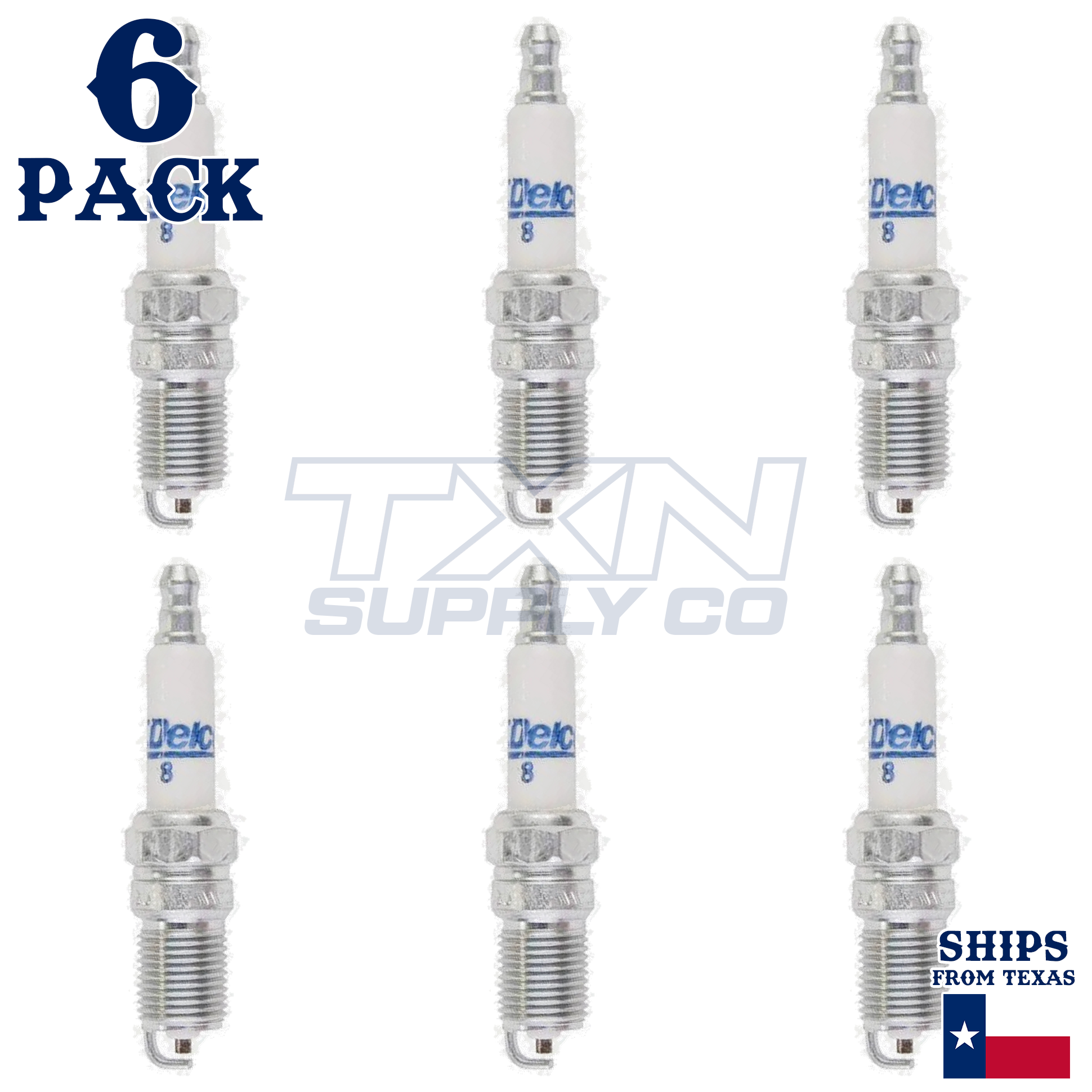 6 Pack GM ACDelco RAPID8 #8 RAPIDFIRE Platinum Spark Plugs - Image 2